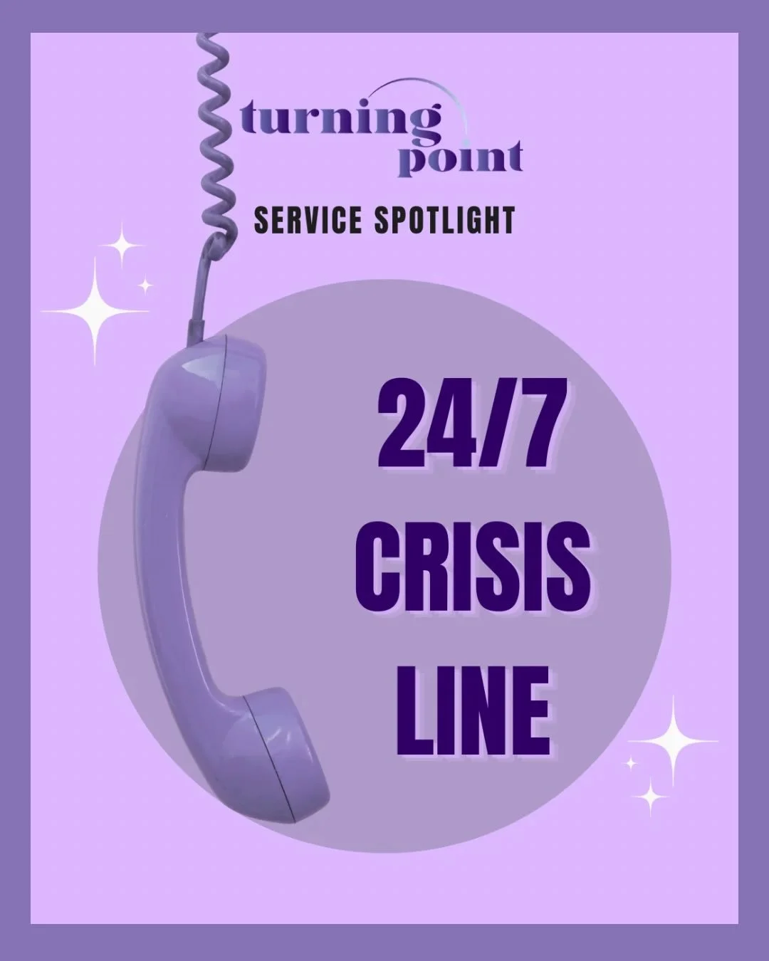 📞 Service Spotlight: 24/7 Crisis Line

A crisis doesn&rsquo;t wait for business hours, and neither do we!

Turning Point&rsquo;s 24/7 Crisis Line is available day and night for individuals affected by domestic violence and sexual assault. Whether yo