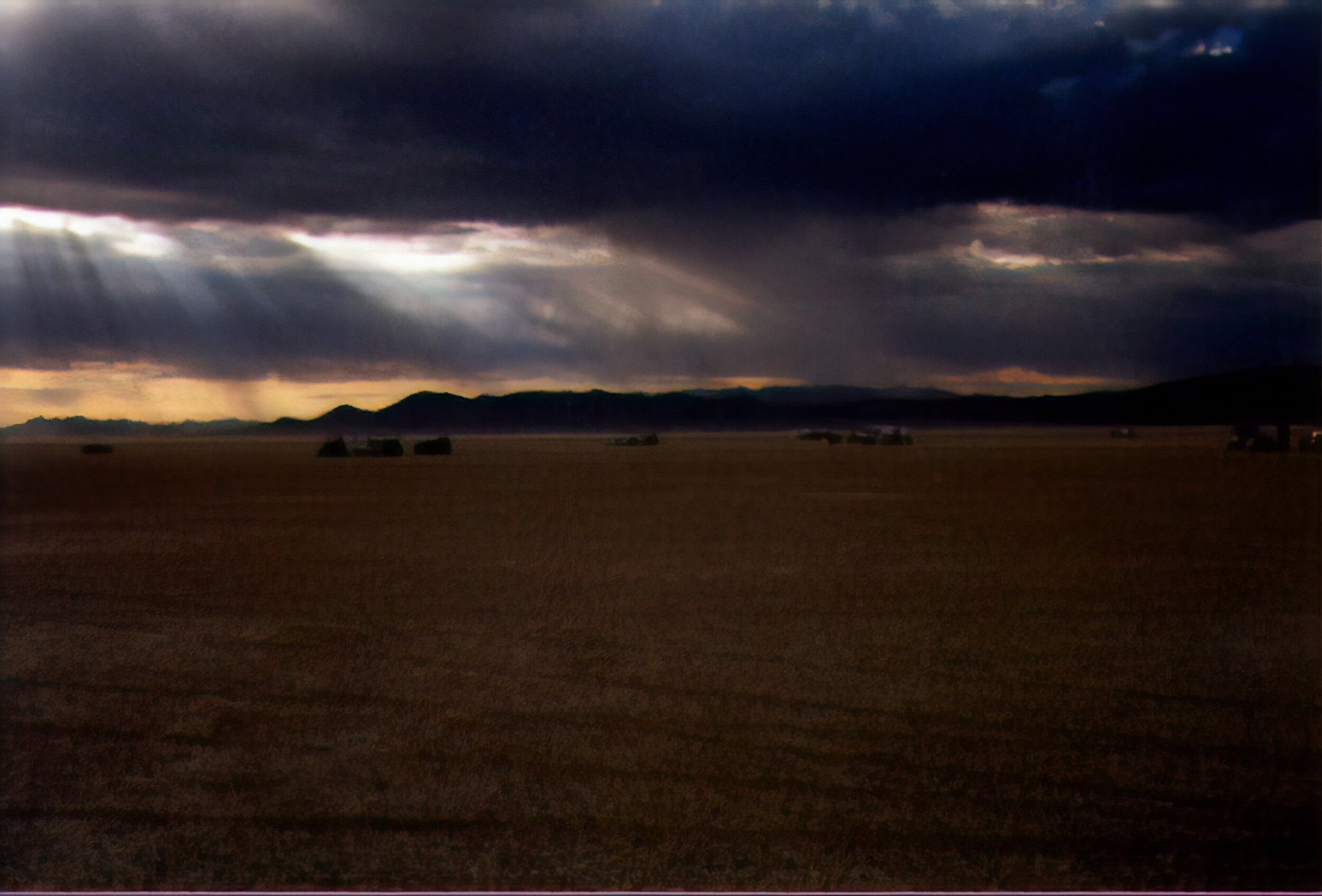 Daylight fades over the Black Rock Desert