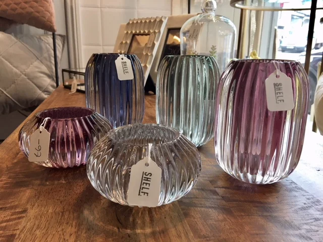 Coloured Glass Tea Light Holders