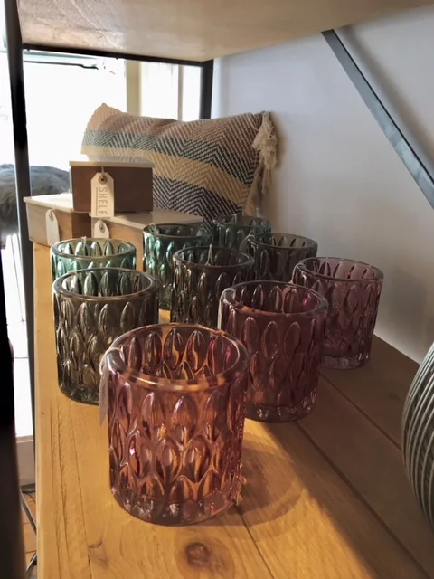 Coloured Glass Tea Light Holders