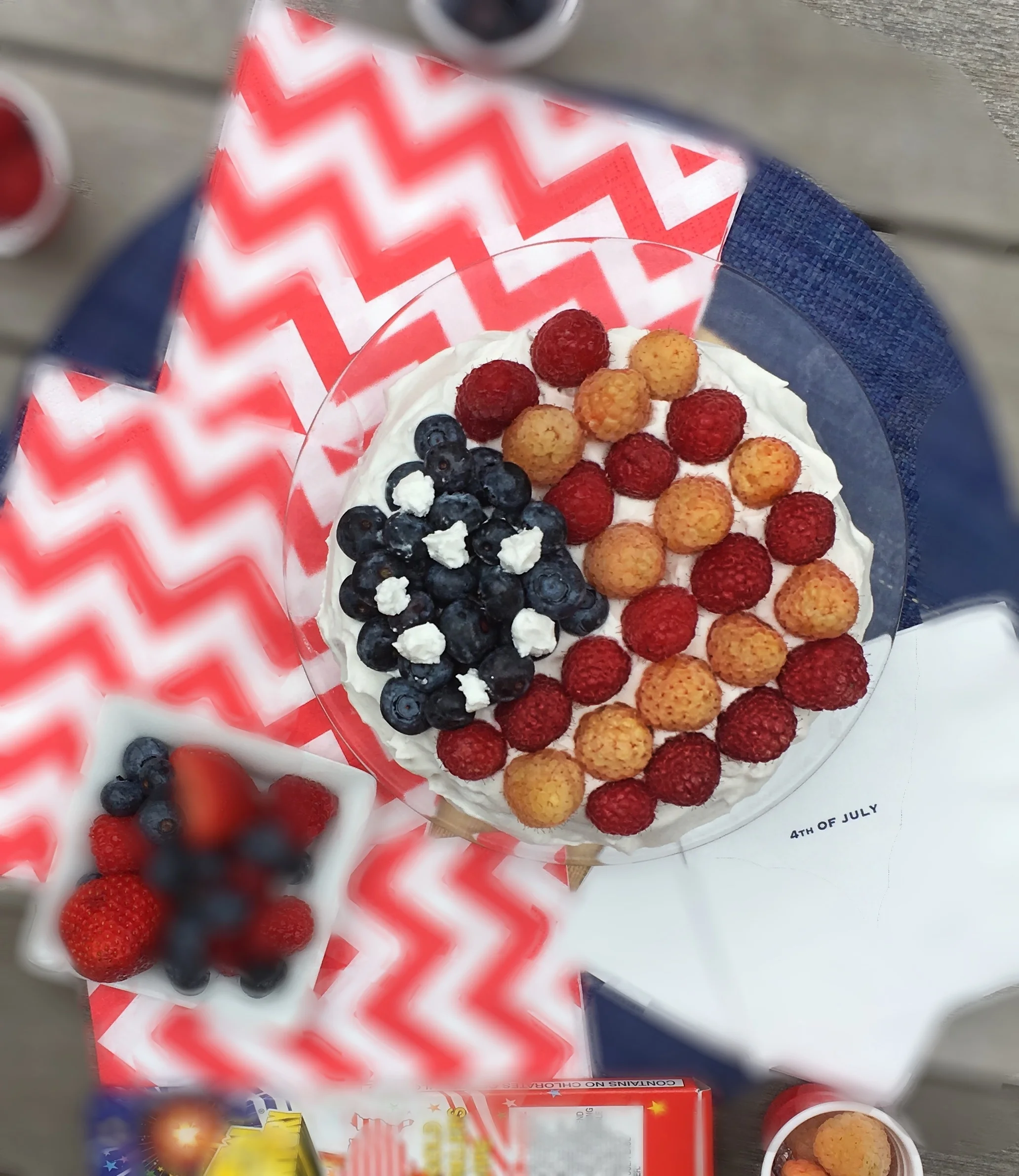 Borrowing BarefooT Watermelon Flag Cake