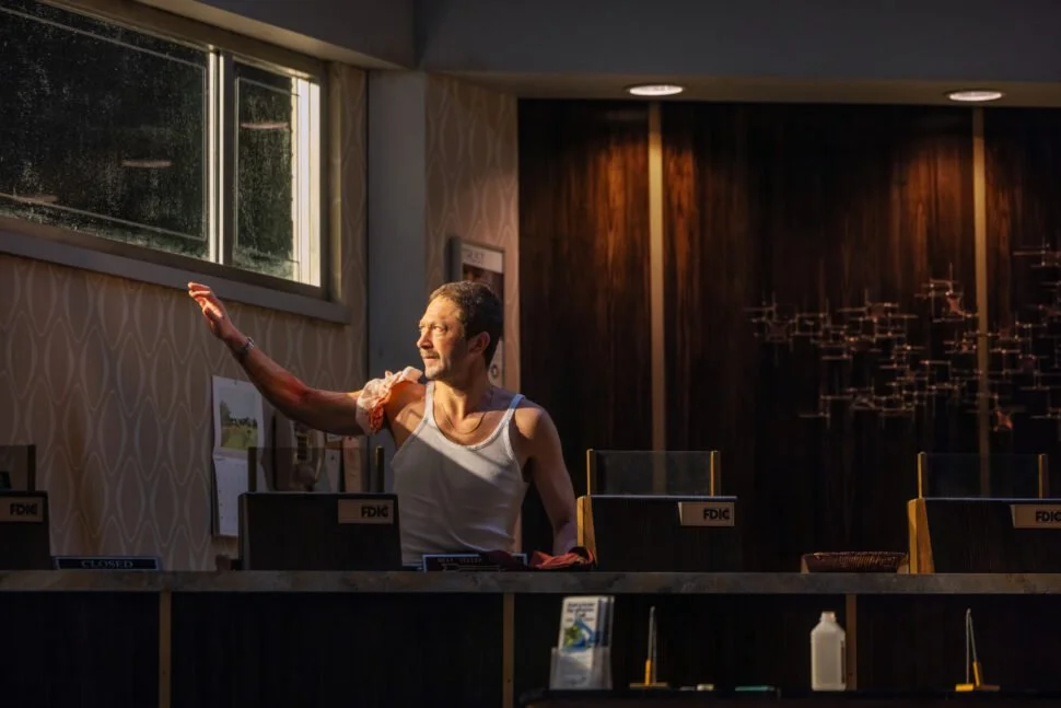  Ebon Moss Bachrach i n  Dog Day Afternoon  , Broadway  (Photo: Matthew Murphy and Evan Zimmerman) 