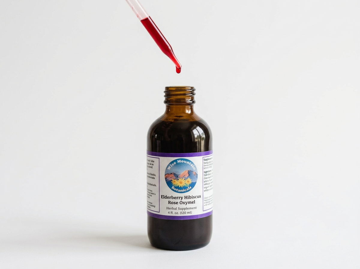 Elderberry Hibiscus Rose Oxymel