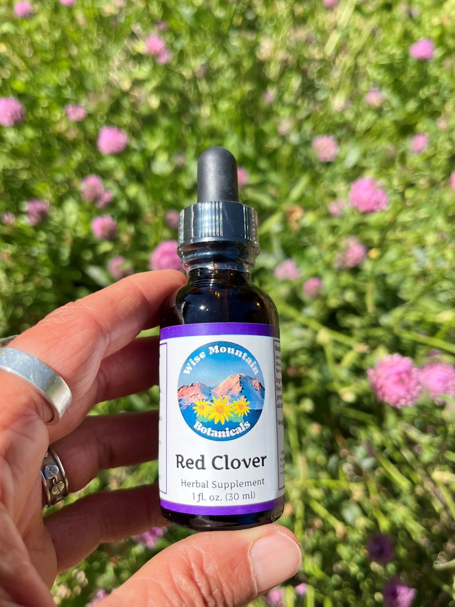 Red Clover Tincture (Trifolium pratense) - Fresh Plant Extract* Grown on our Micro-farm in Mount Shasta, CA