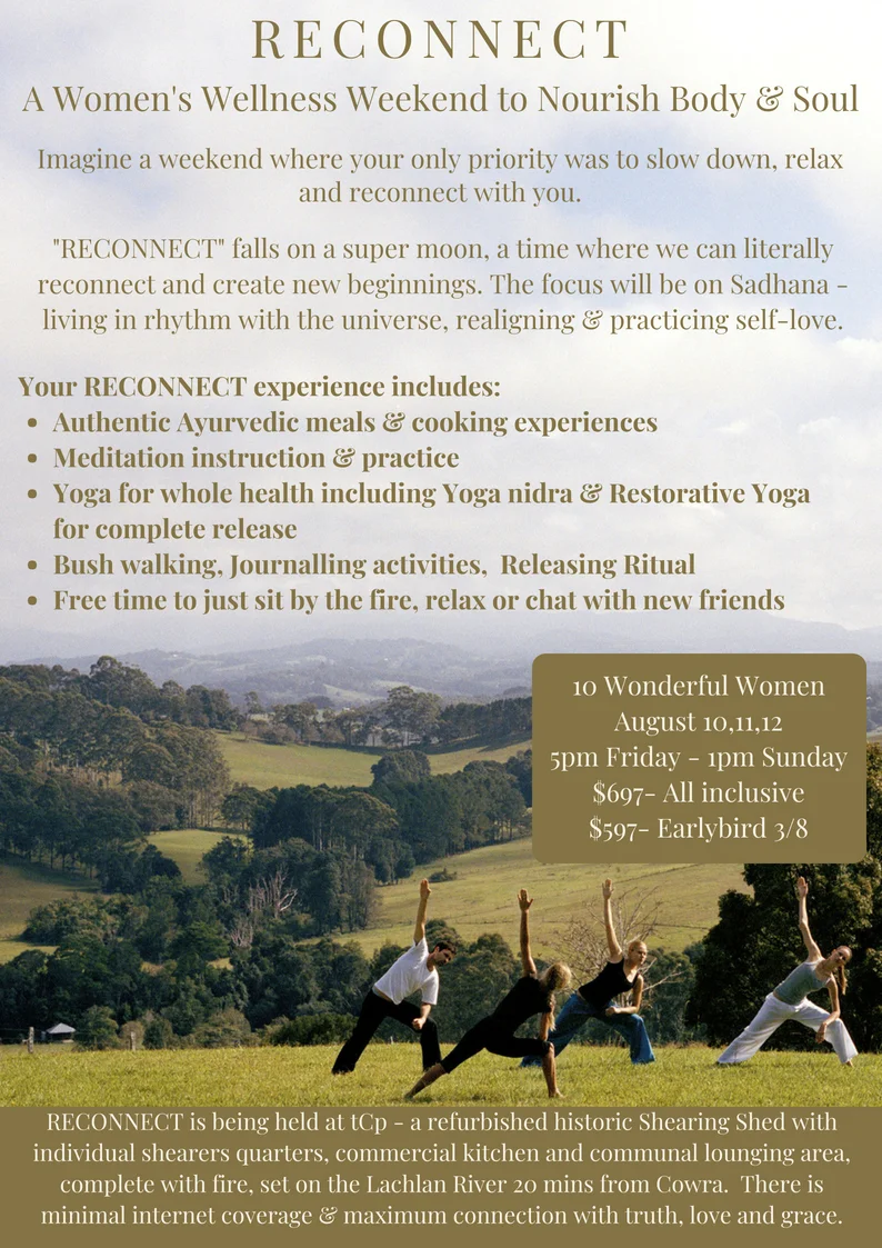 RECONNECT - A Women's Wellness Retreat To Nourish Body & Soul
