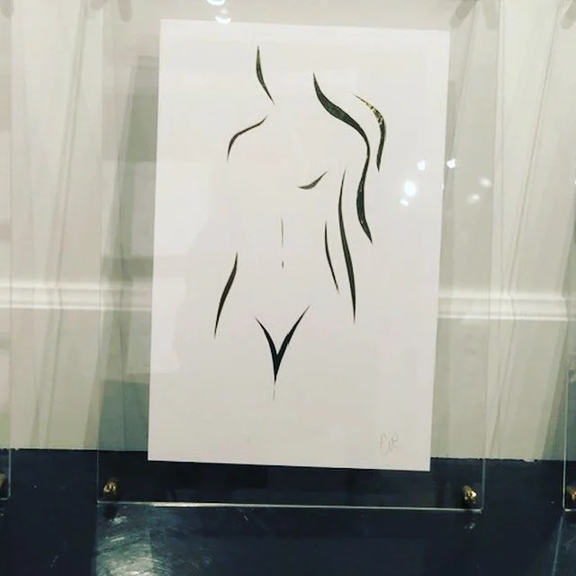 ⁠⠀
💫 GOLDEN GODDESSES 💫⁠⠀
Just finished &amp; available at the @jenniferbalcos_gallery⁠⠀
⁠⠀
4 in the series. These are white paper cutouts (by hand using an X-Acto knife) to expose Gold metallic paper underneath. Each are 11x17 (15x21 framed).⁠⠀
⁠⠀
