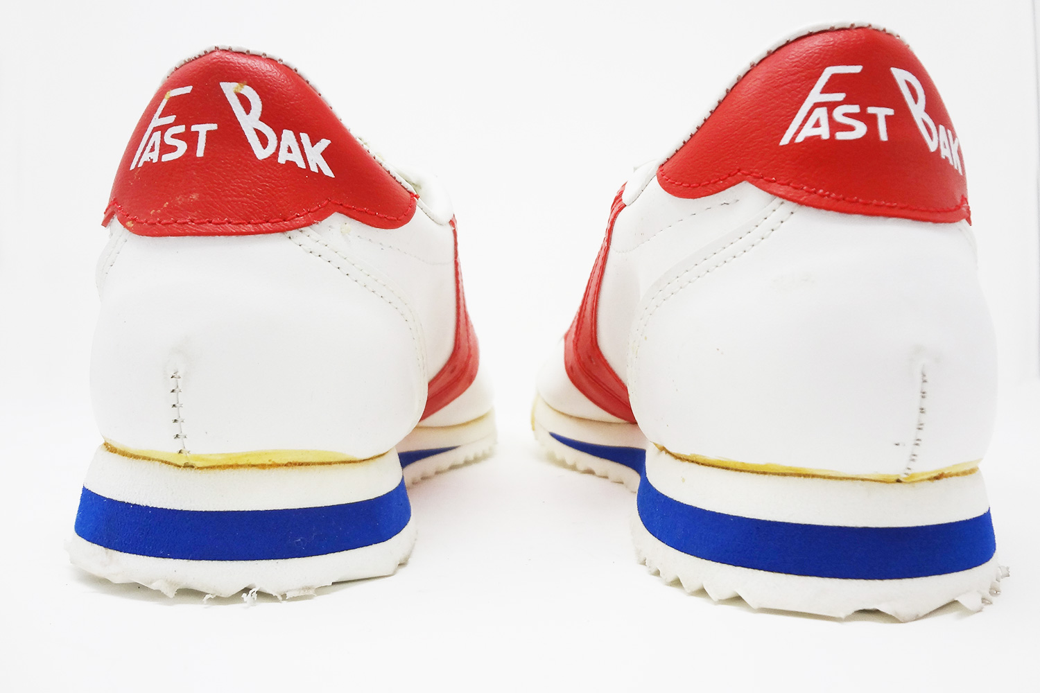 Old school 1980s Fast Bak vintage Onitsuka Tiger Corsair style runners rear @ The Deffest