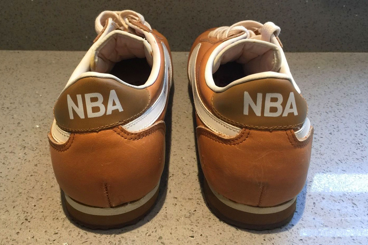Kinney NBA 1970s vintage sneakers rear view @ The Deffest