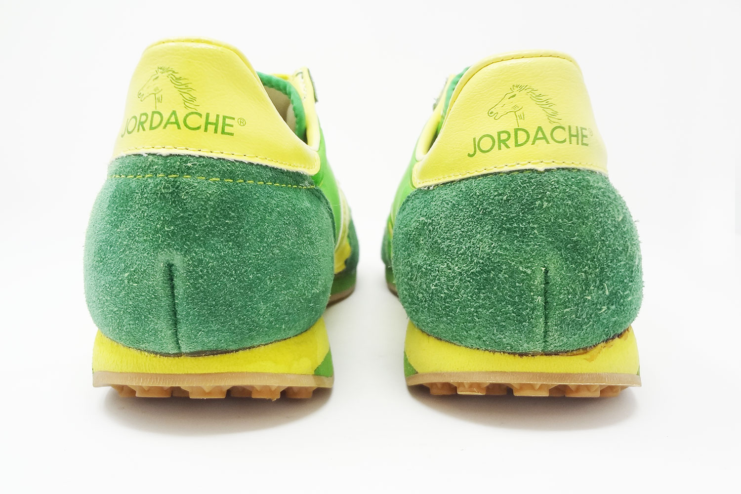 Jordache green and yellow rare vintage running shoes @ The Deffest
