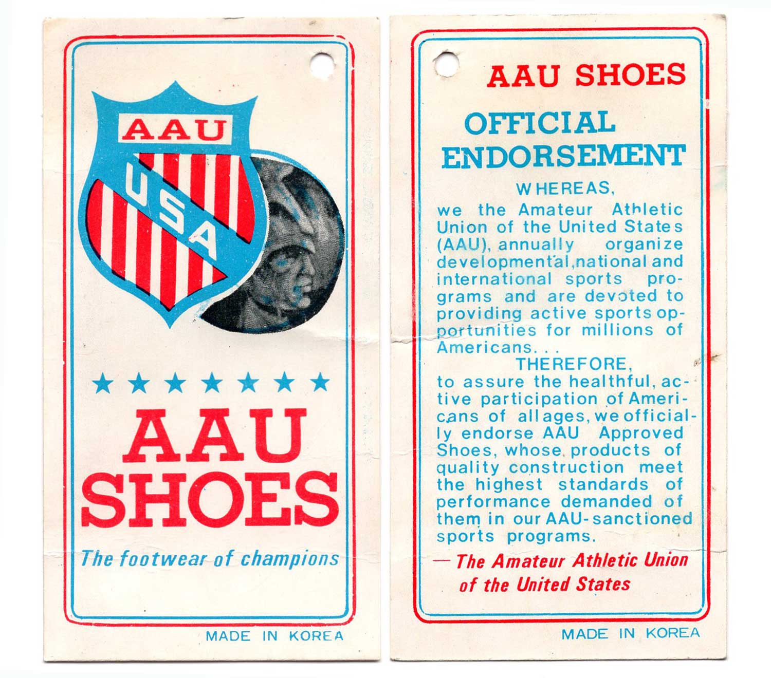 AAU Leader vintage shoe tag detail @ The Deffest