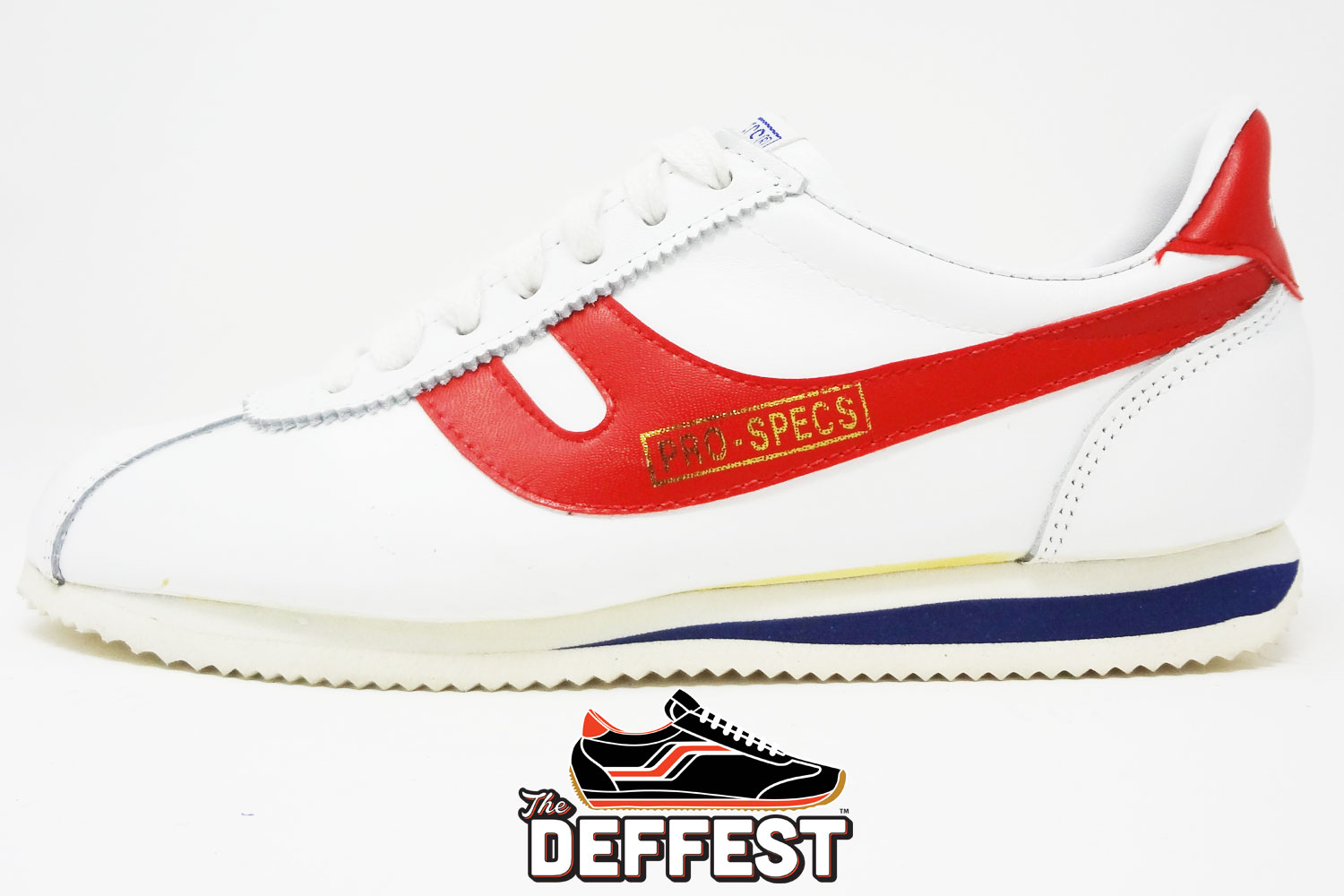 Old school Pro-Specs Sioux Nike Cortez style sneakers profile view @ The Deffest
