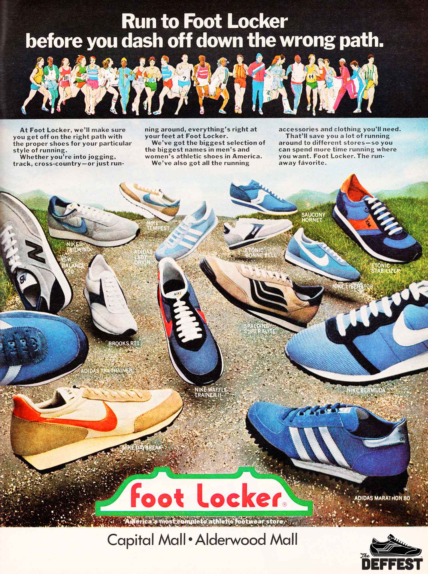 1980s FOOT LOCKER Shoes Ad, 8X10 Vintage Magazine Advertisement, Adidas  Nike Saucony, Vintage Sneakerhead Decor