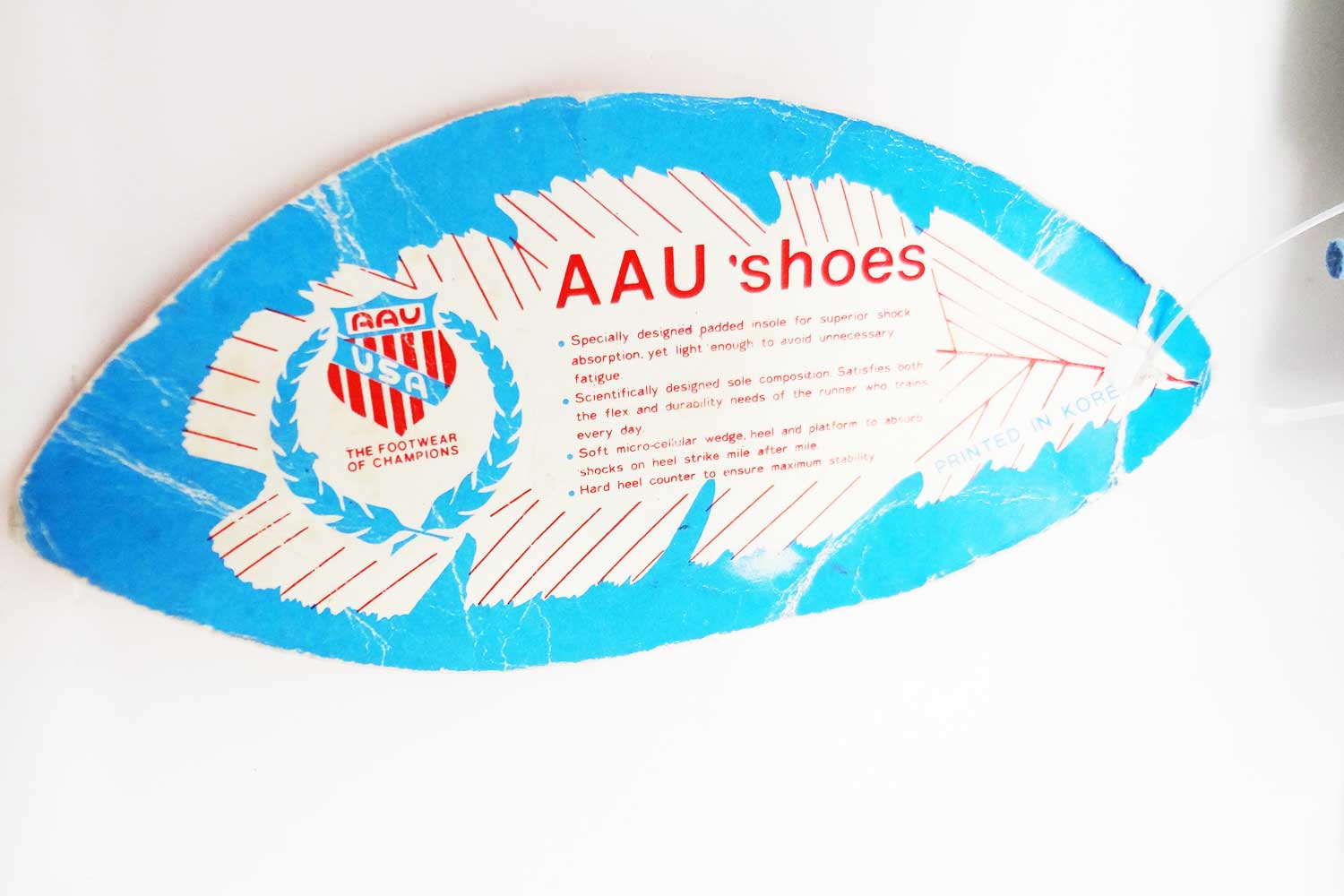 AAU vintage sneaker tag detail @ The Deffest