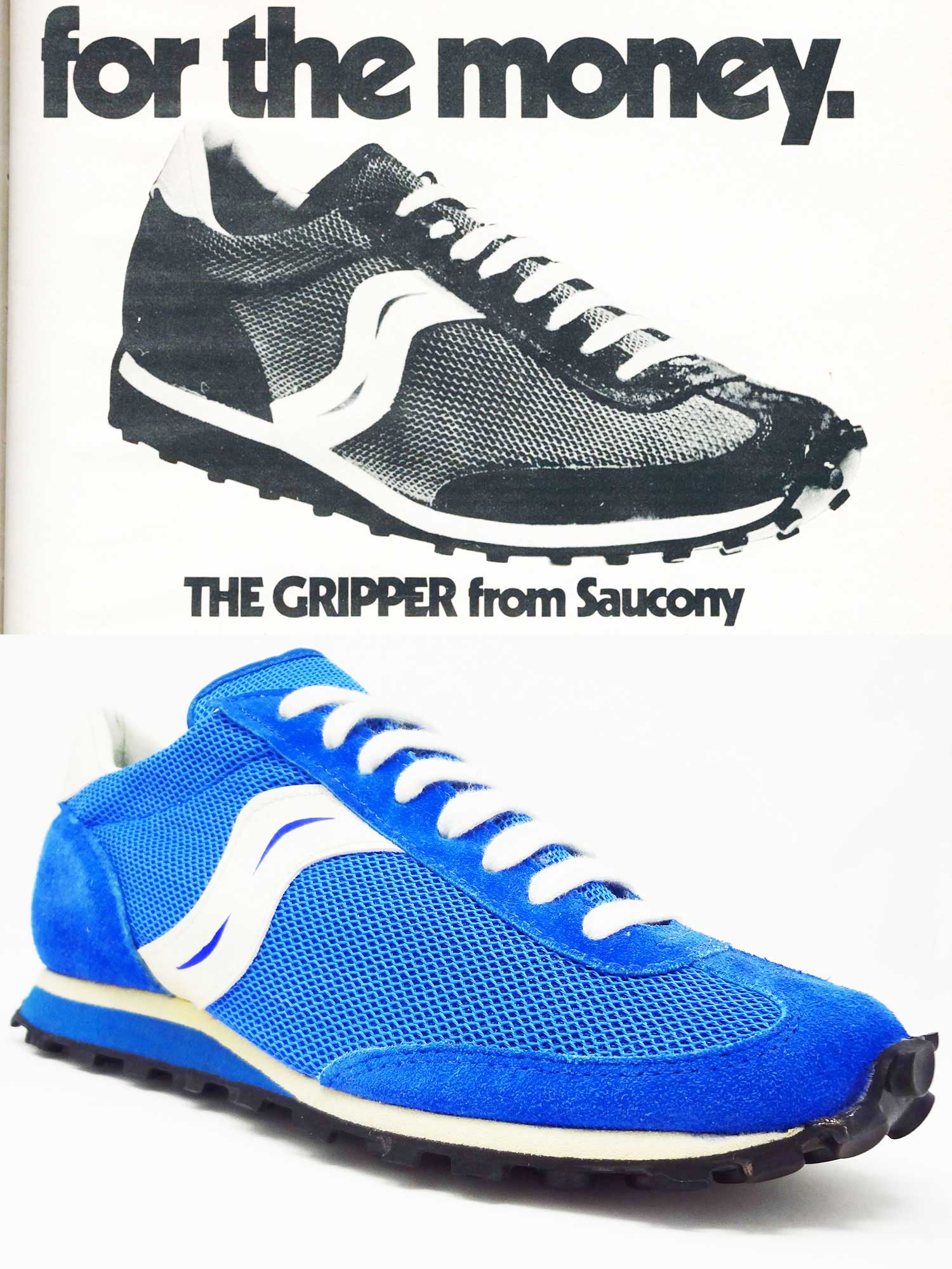 Saucony Gripper vintage sneaker and ad @ The Deffest