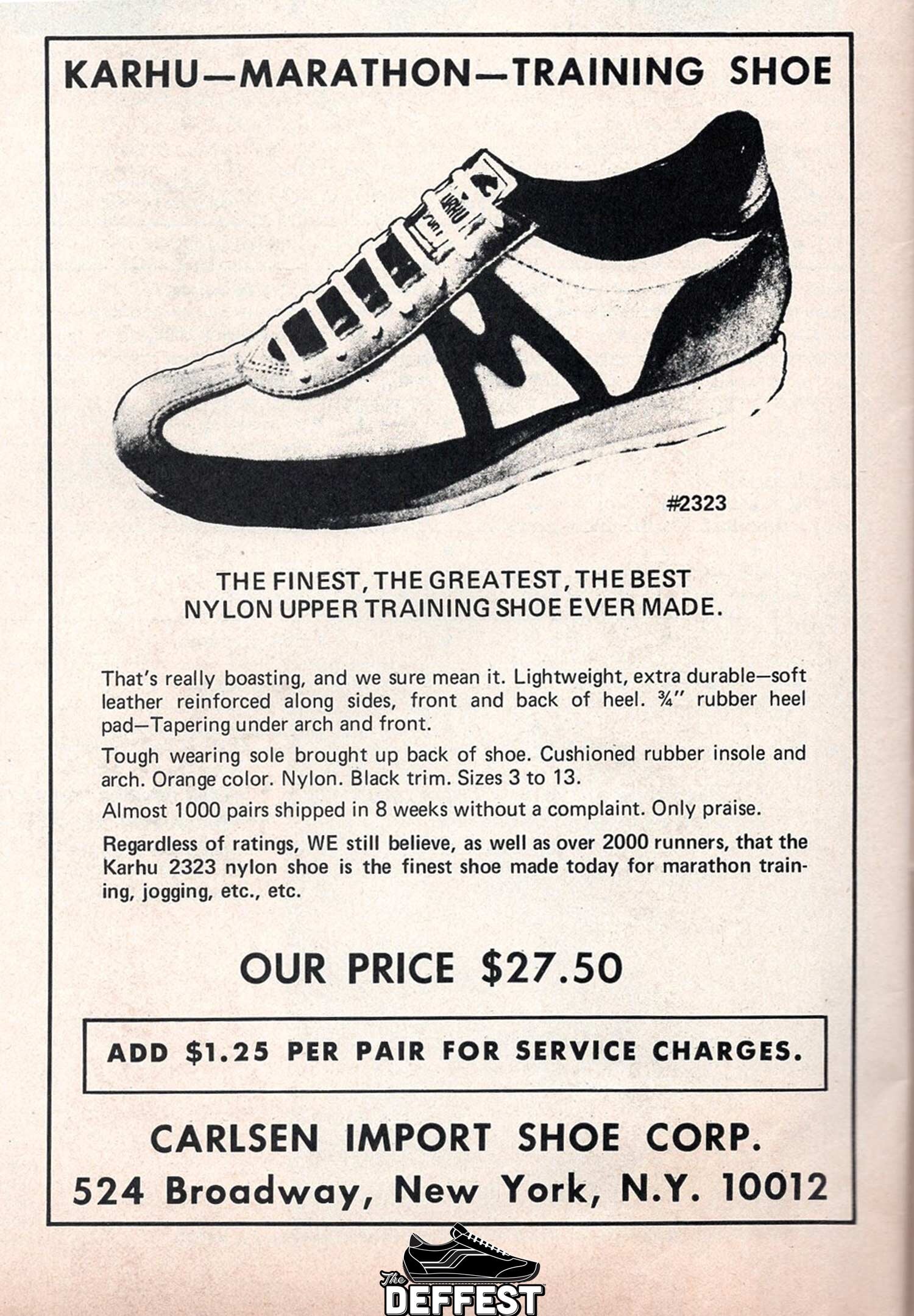 Boghandel Transformer frokost The Deffest®. A vintage and retro sneaker blog. — Vintage 1977 Karhu  'Marathon' sneaker ad