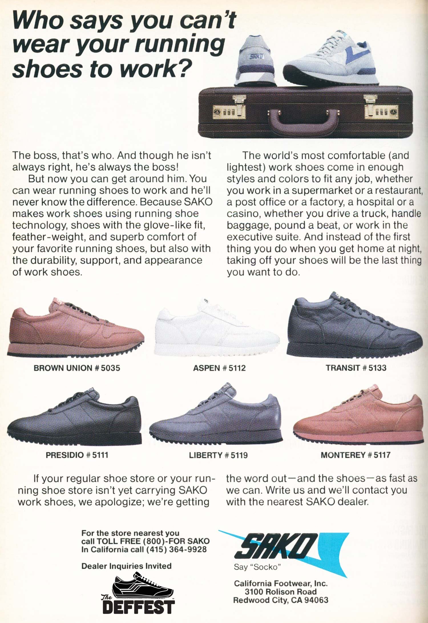 1985s vintage sneaker ad by Sako @ The Deffest
