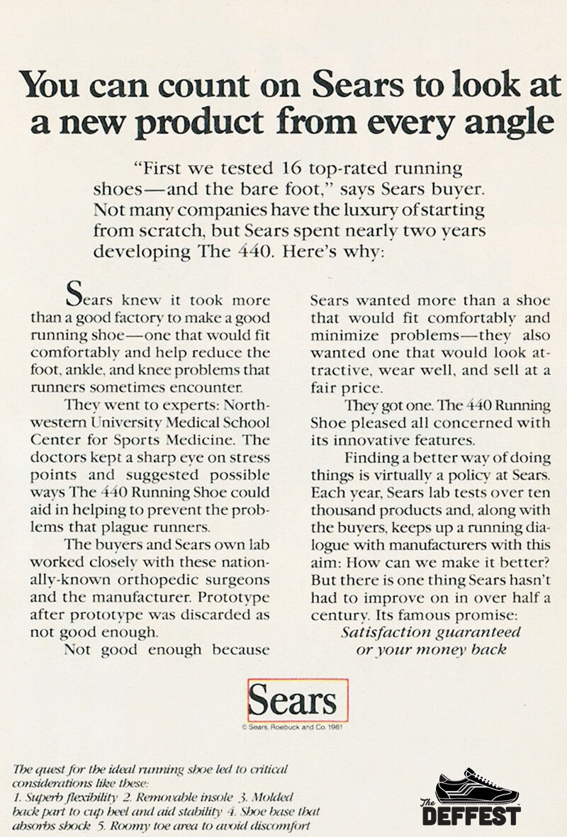 Vintage Sears 440 retro sneaker ad @ The Deffest
