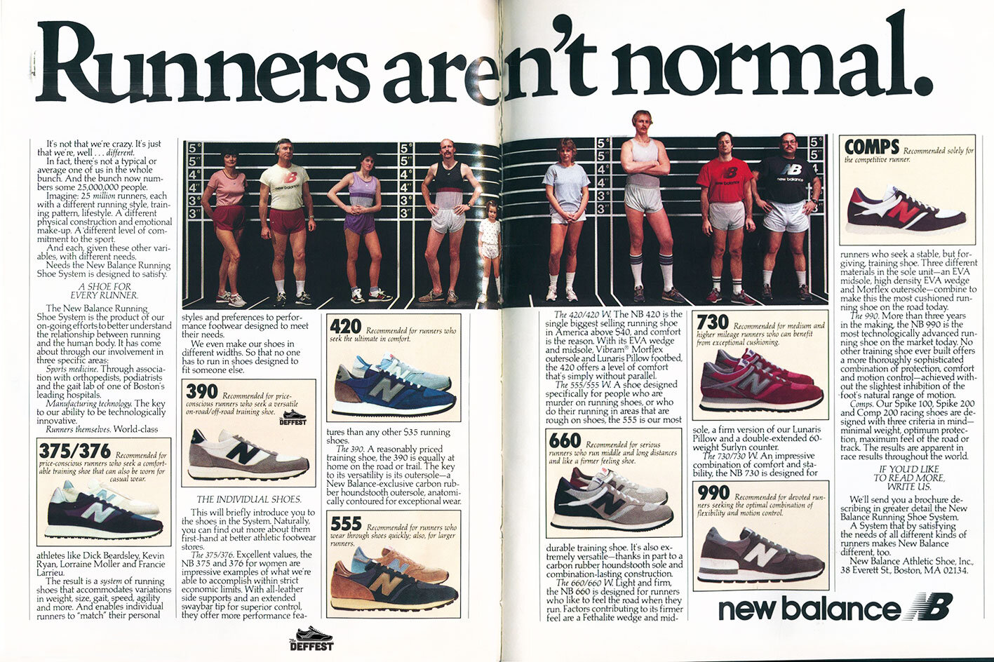 New Balance 1982 vintage sneaker ad @ The Deffest