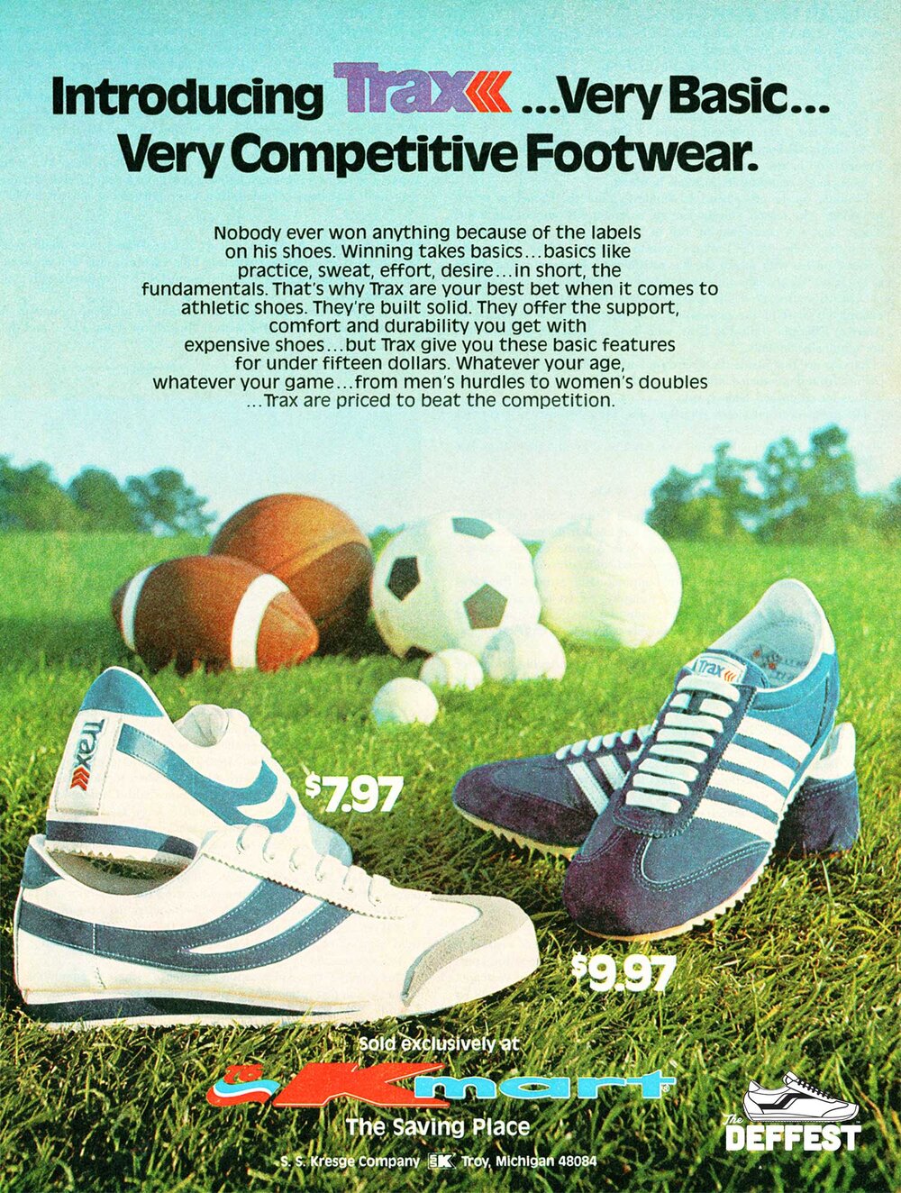 Afskrække Ofre Terminal The Deffest®. A vintage and retro sneaker blog. — Trax by Kmart 1976  vintage sneaker ad