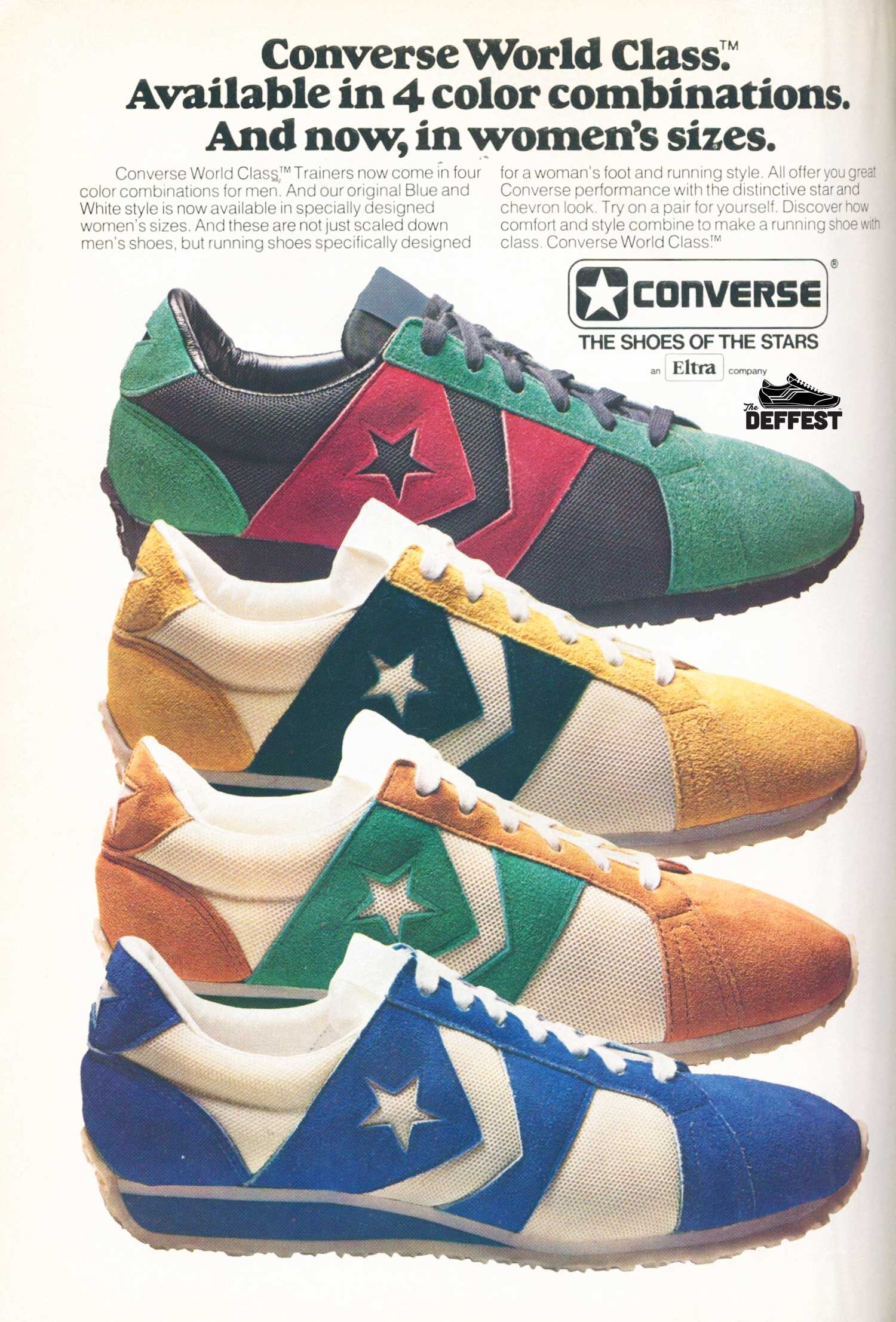 The Deffest®. vintage and retro sneaker blog. — Converse World Class 1977 vintage sneaker ad