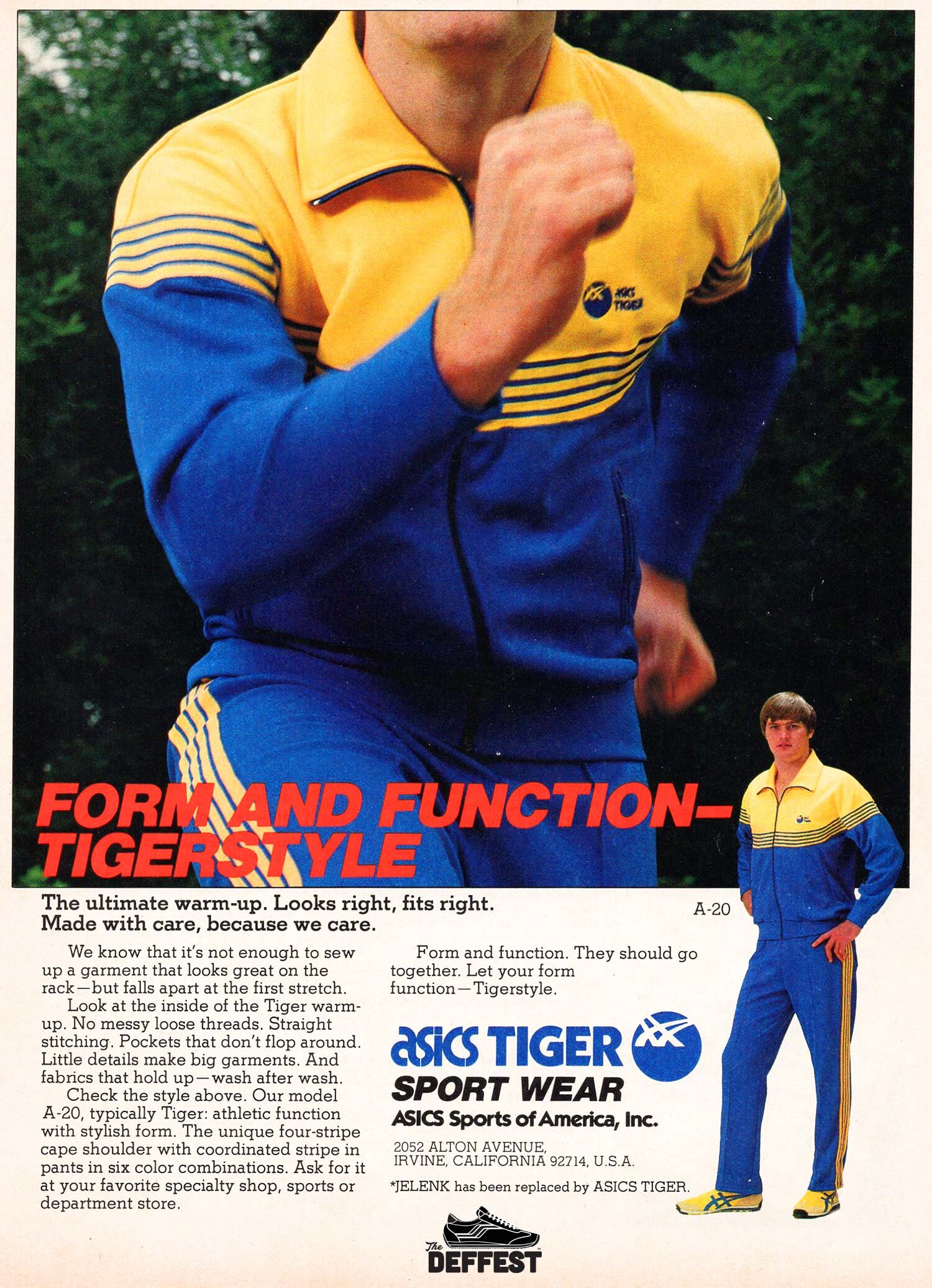Looting Shopkeeper Corresponding The Deffest®. A vintage and retro sneaker blog. — Asics Tiger 1980 vintage  track jacket ad