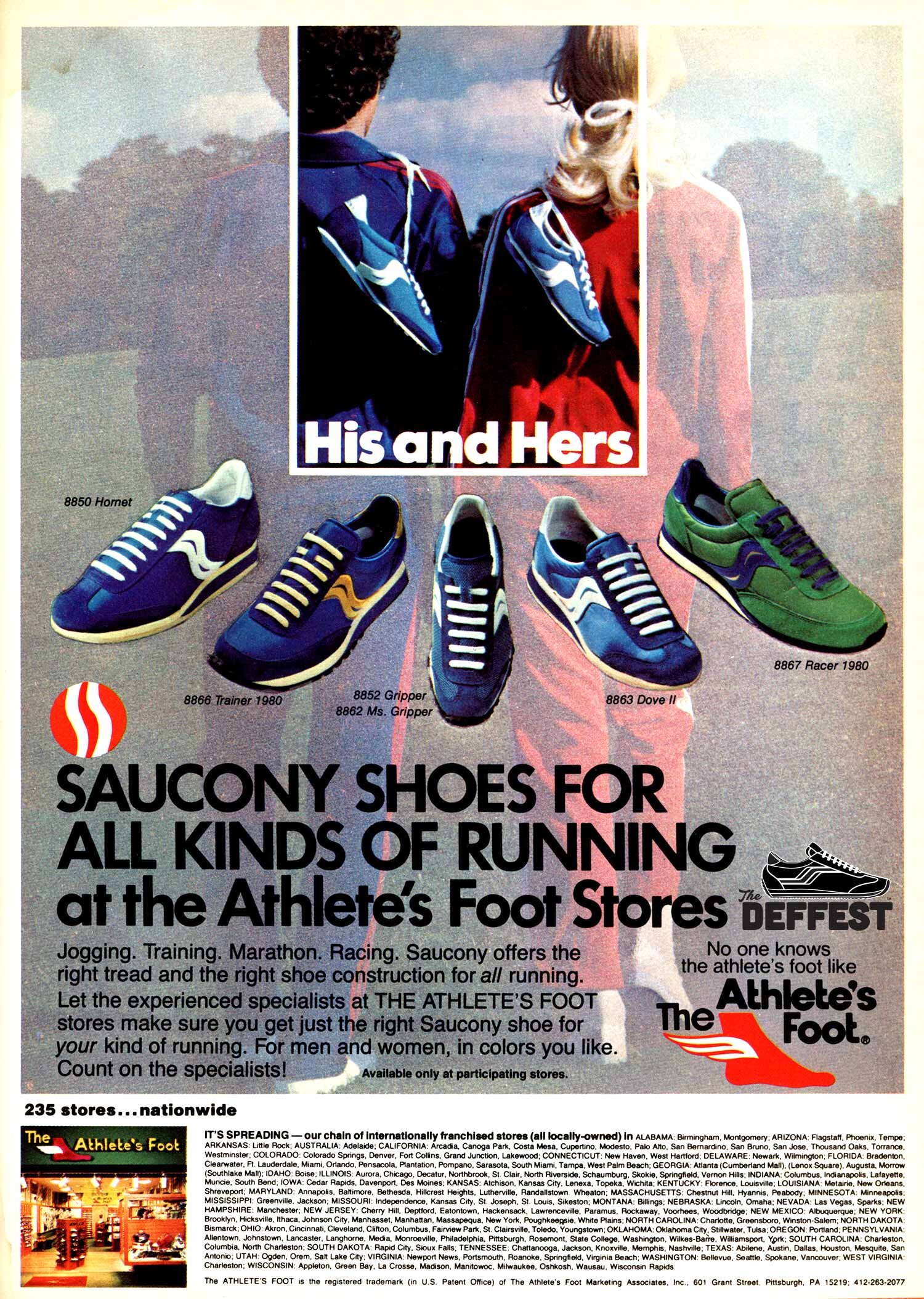 1979 Athlete's Foot Saucony vintage 