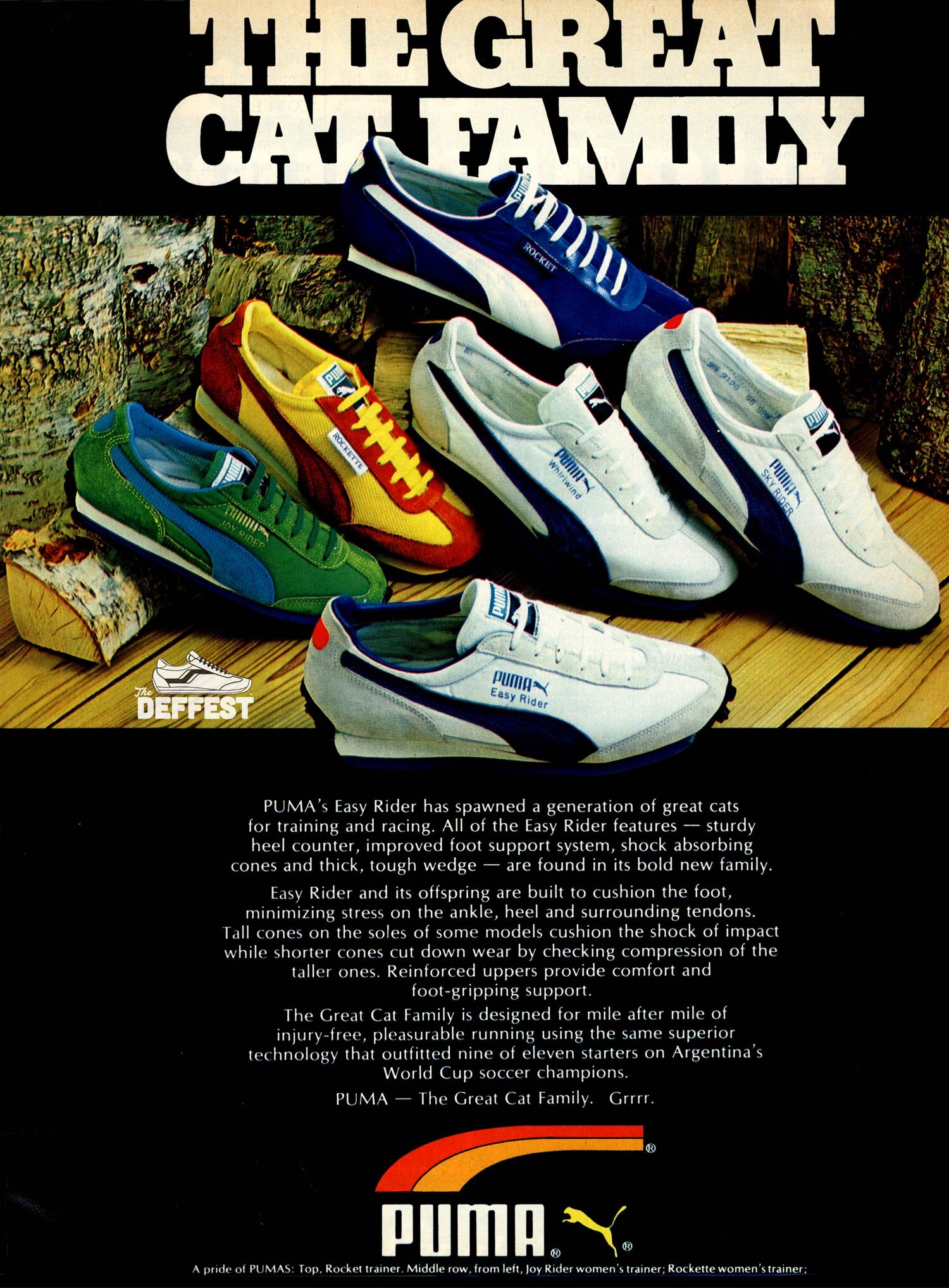 The Deffest®. A vintage and retro sneaker blog. — Puma Great Cat Family  1979 vintage sneaker ad