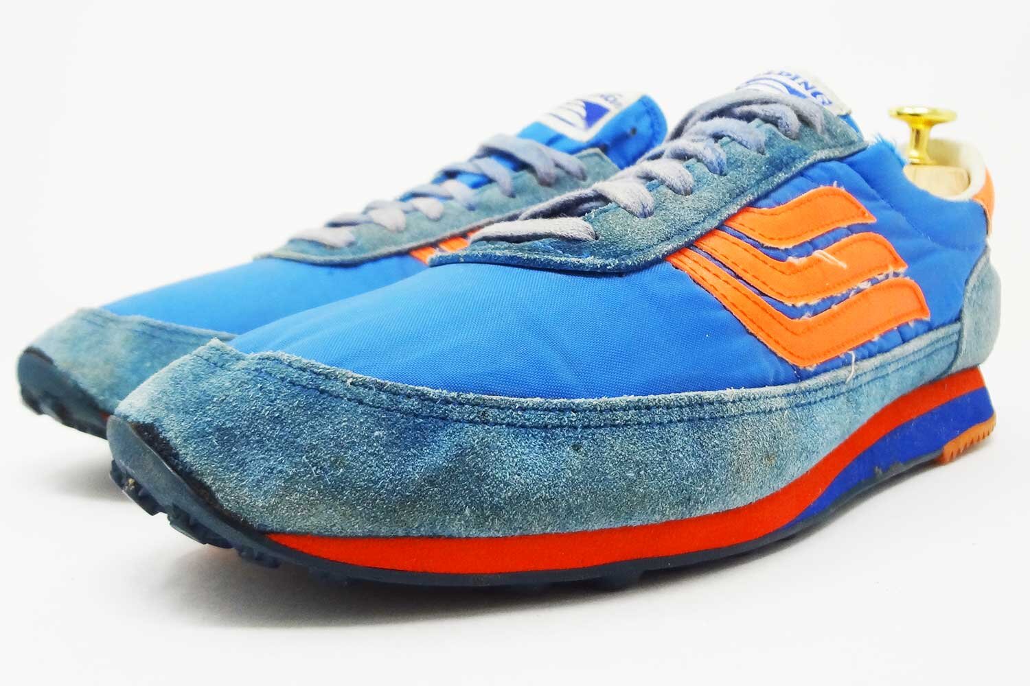 Spalding vintage blue and orange sneakers @ The Deffest