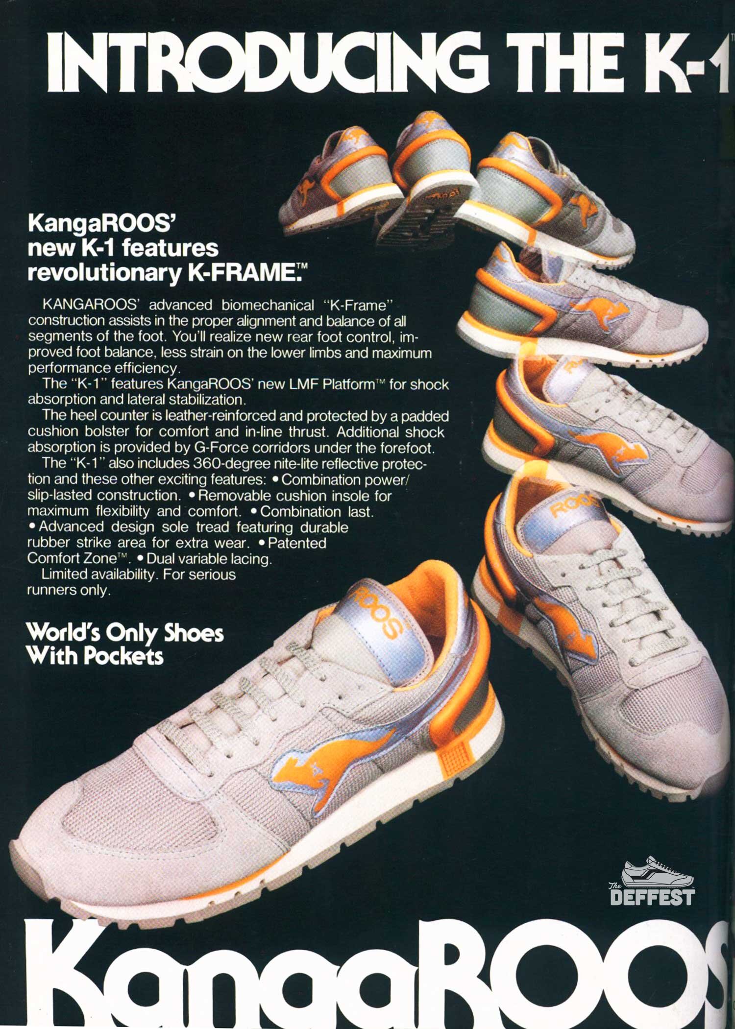 Kangaroos pocket sneaker — The Deffest®. A vintage and retro sneaker blog.  — Vintage Ads