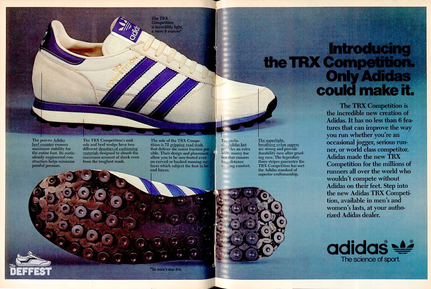 During ~ Semicircle terrorism adidas running shoes — The Deffest®. A vintage and retro sneaker blog. —  Vintage Ads