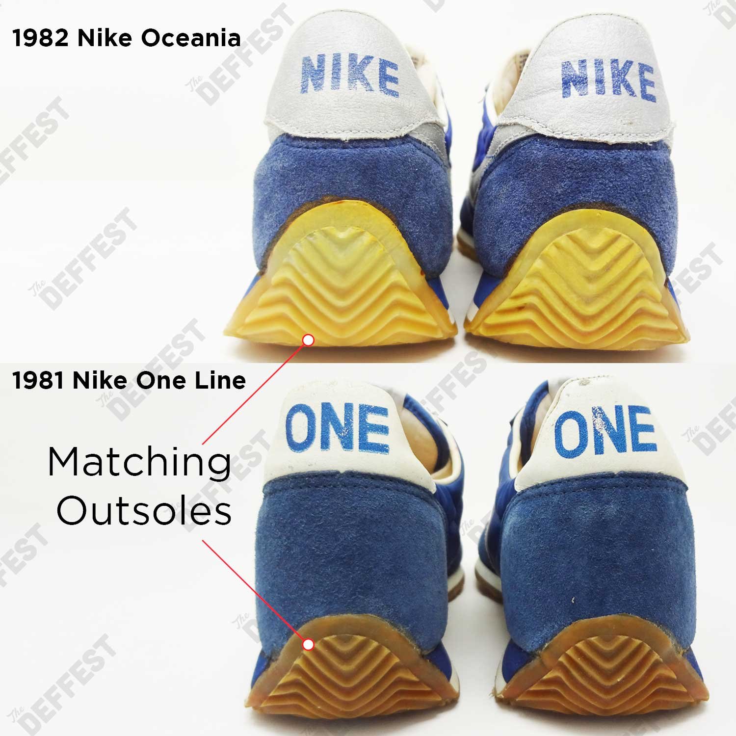 The Rarest Nike Sneakers Ever - The One Line / Nike Oceania comparison photos