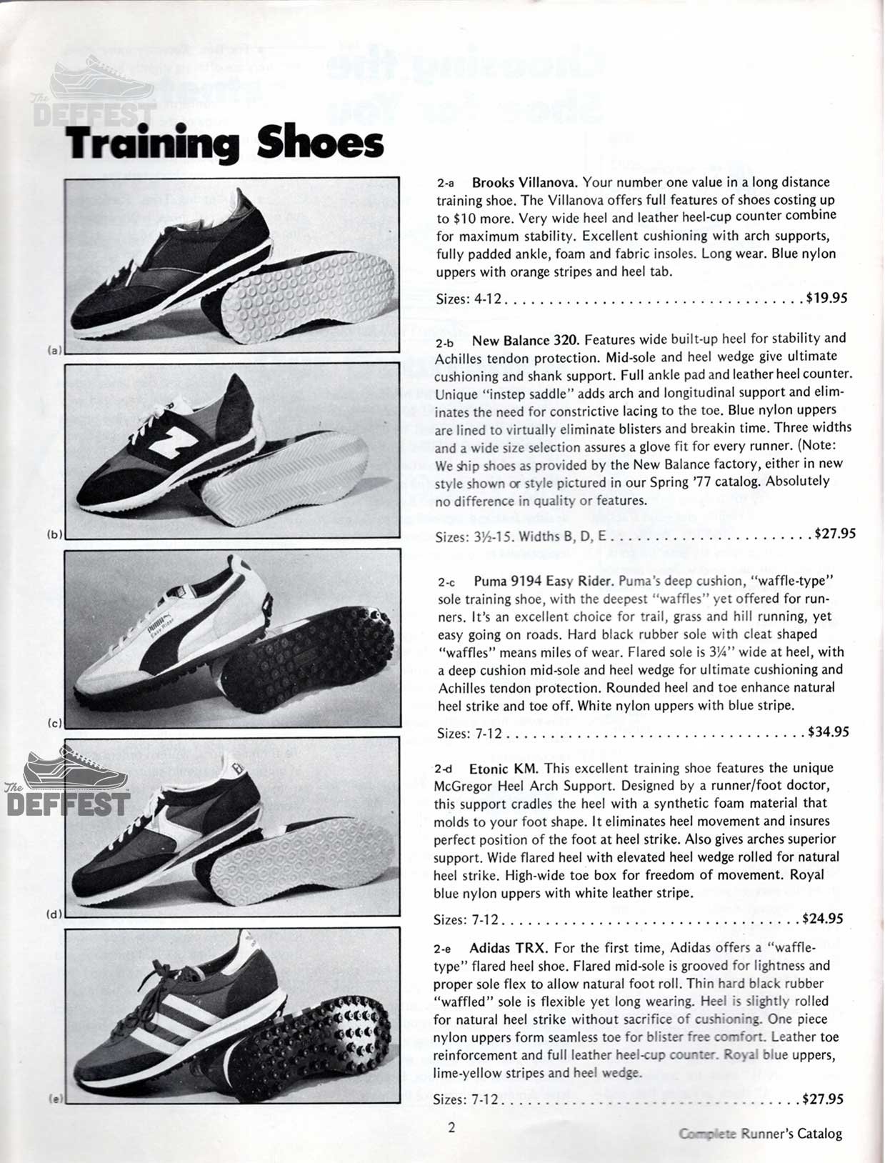 Starting Line Sports 'The Complete Runner's Catalog' Fall 1977 Vintage running shoes