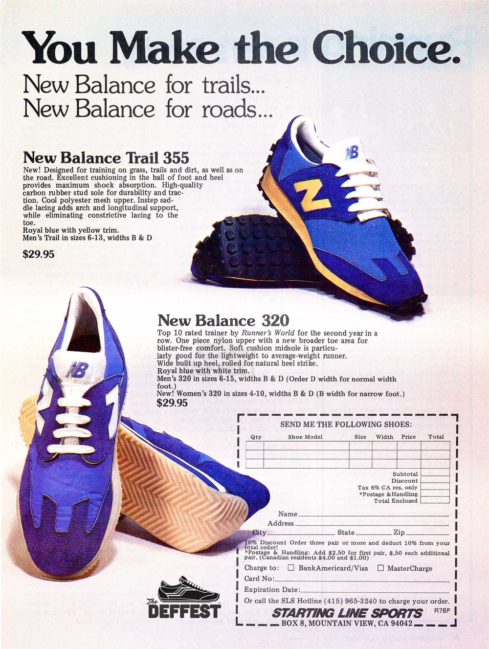 The Deffest®. A vintage and retro sneaker — New 1978 vintage Trail 355 and 320 running shoes