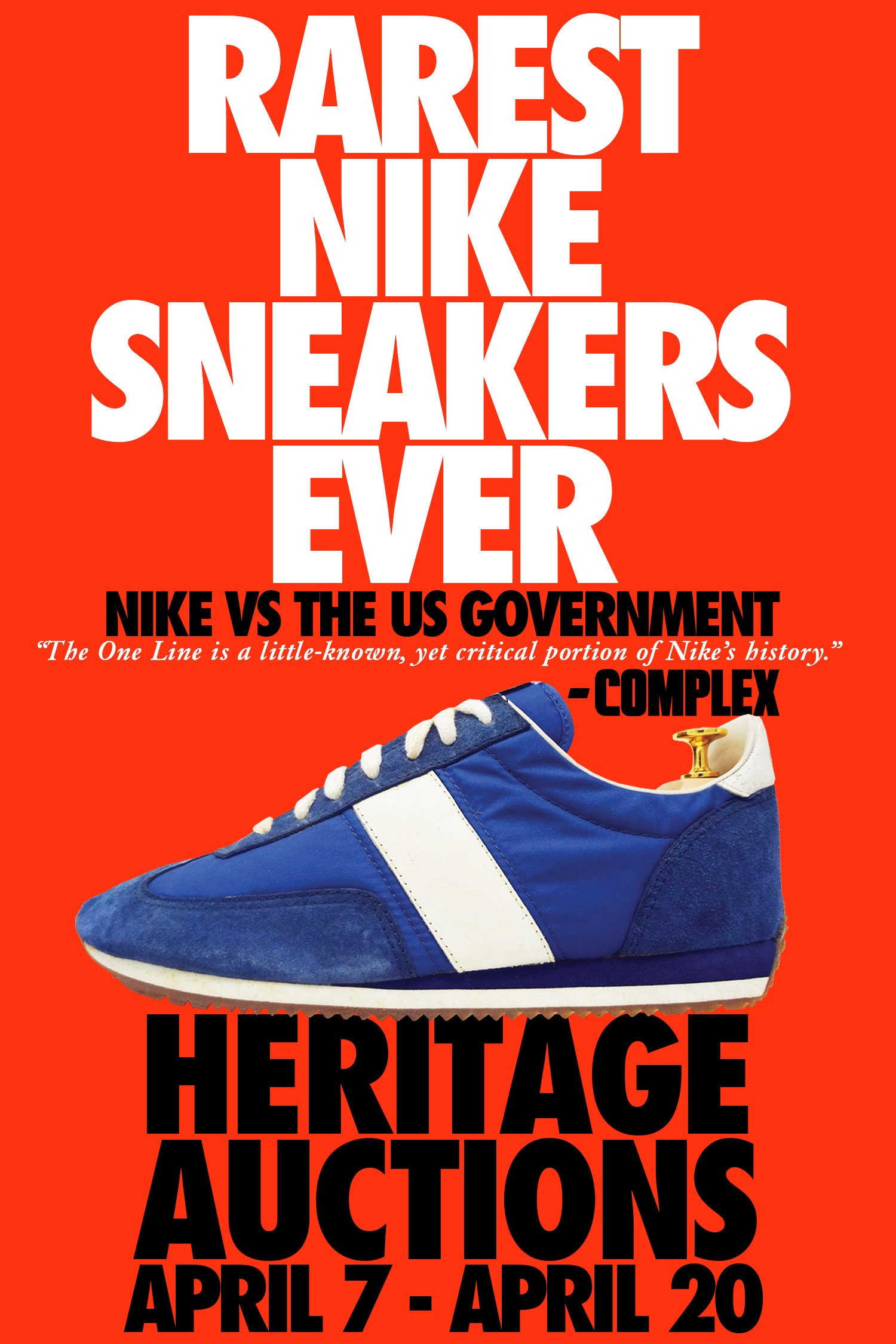The Deffest®. A vintage and retro sneaker blog. — The Rarest Nike Sneakers Ever. The One Line at Heritage Auctions 7 - April 20, 2022