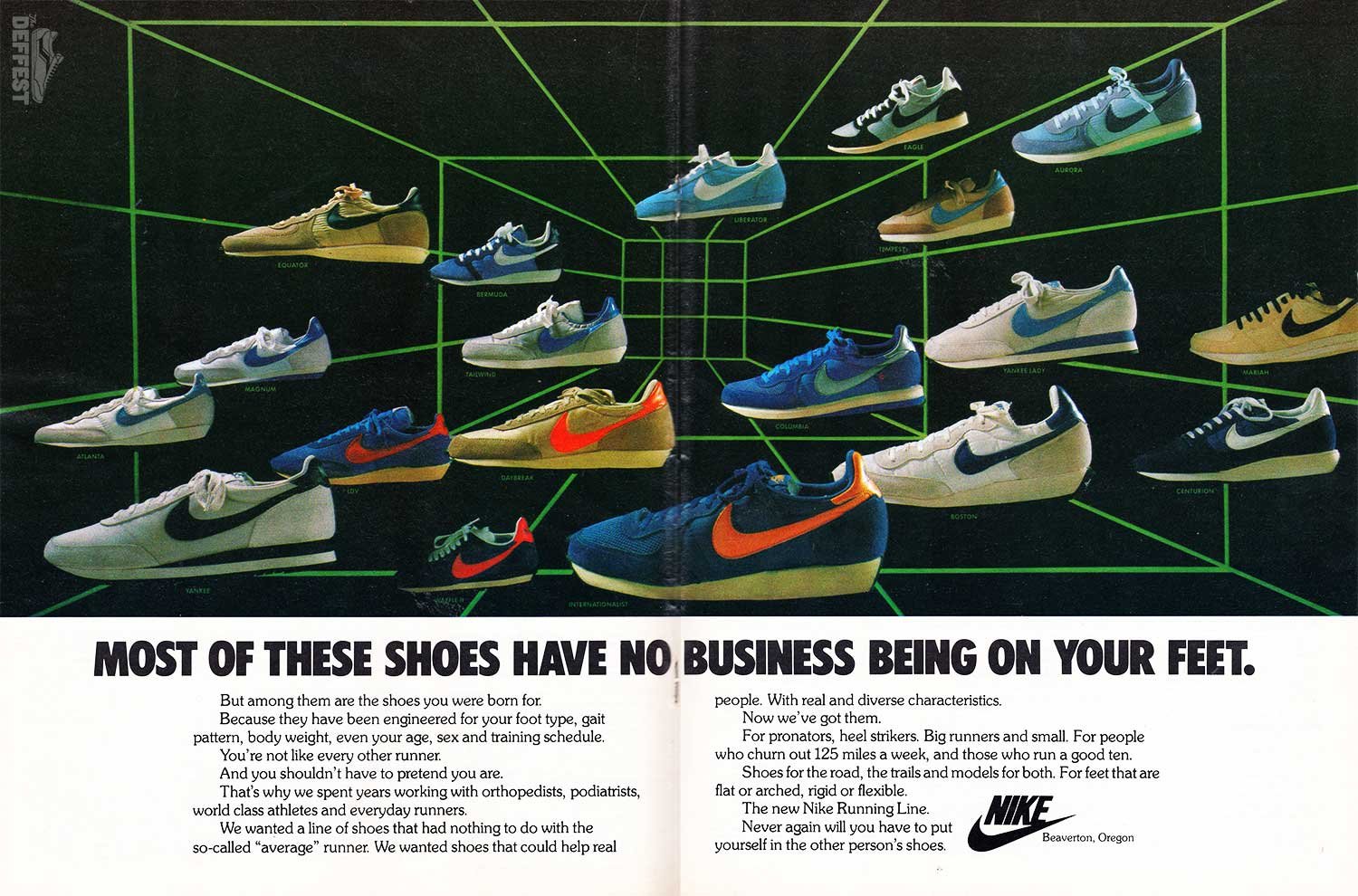 1980's sneakers The Deffest®. A vintage retro sneaker — Vintage Ads