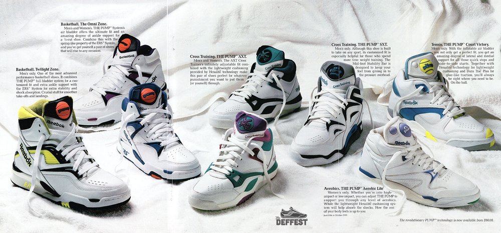 The Deffest®. A vintage and retro sneaker blog. — Hoop Stars: Reebok 'The  Pump' 1990 Basketball Shoes Vintage High Top Sneakers