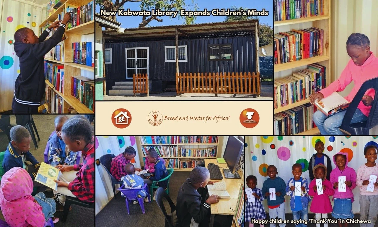 From Disused Shipping Containers, a Library and Computer Lab is Constructed for Orphaned Children in Zambia Thanks to the Supporters of Bread and Water for Africa®