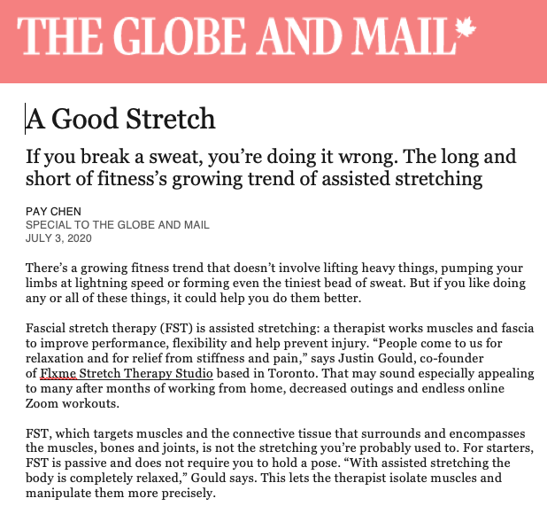 Globe and Mail features Flxme 