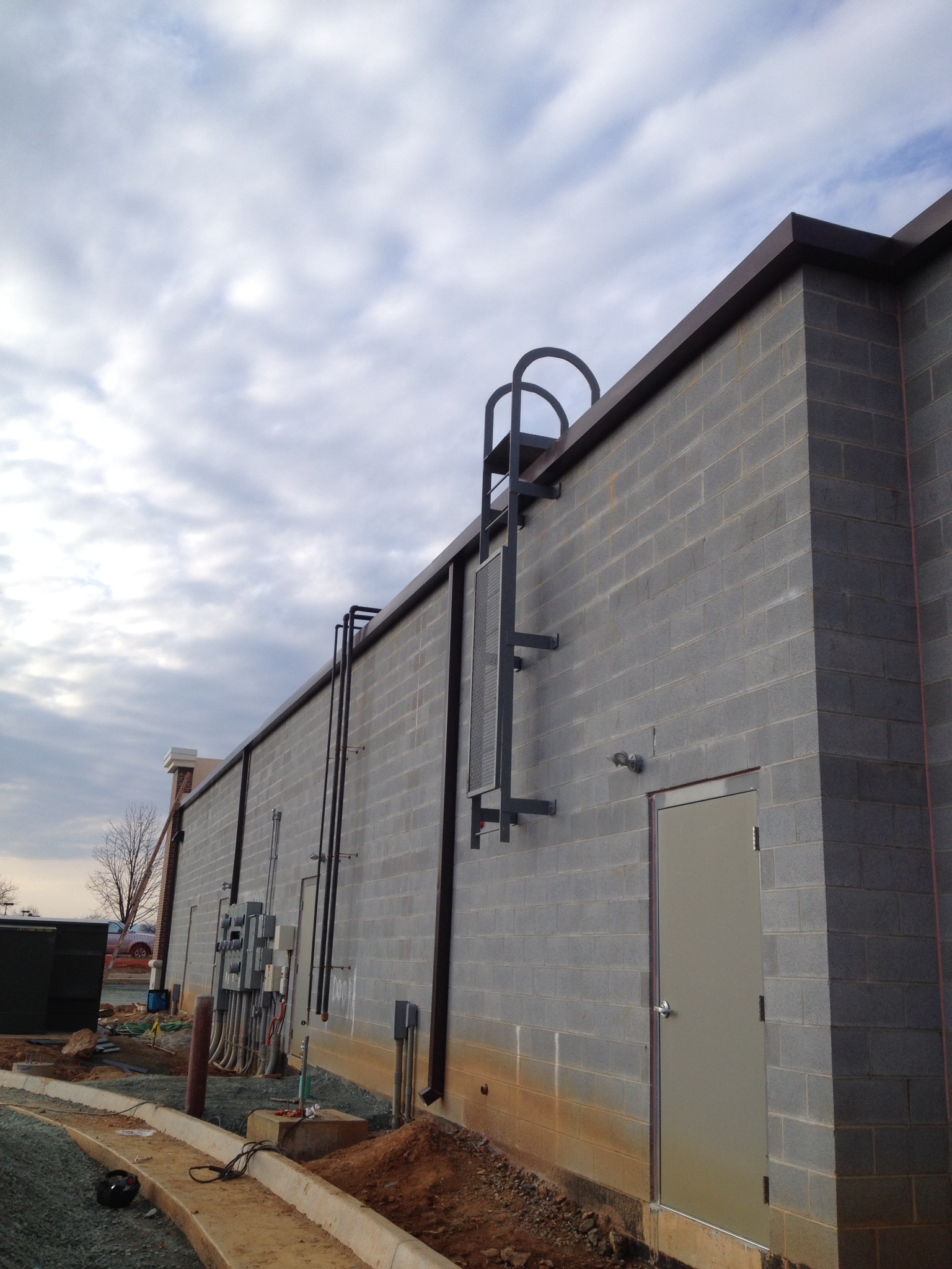 Roof access ladder