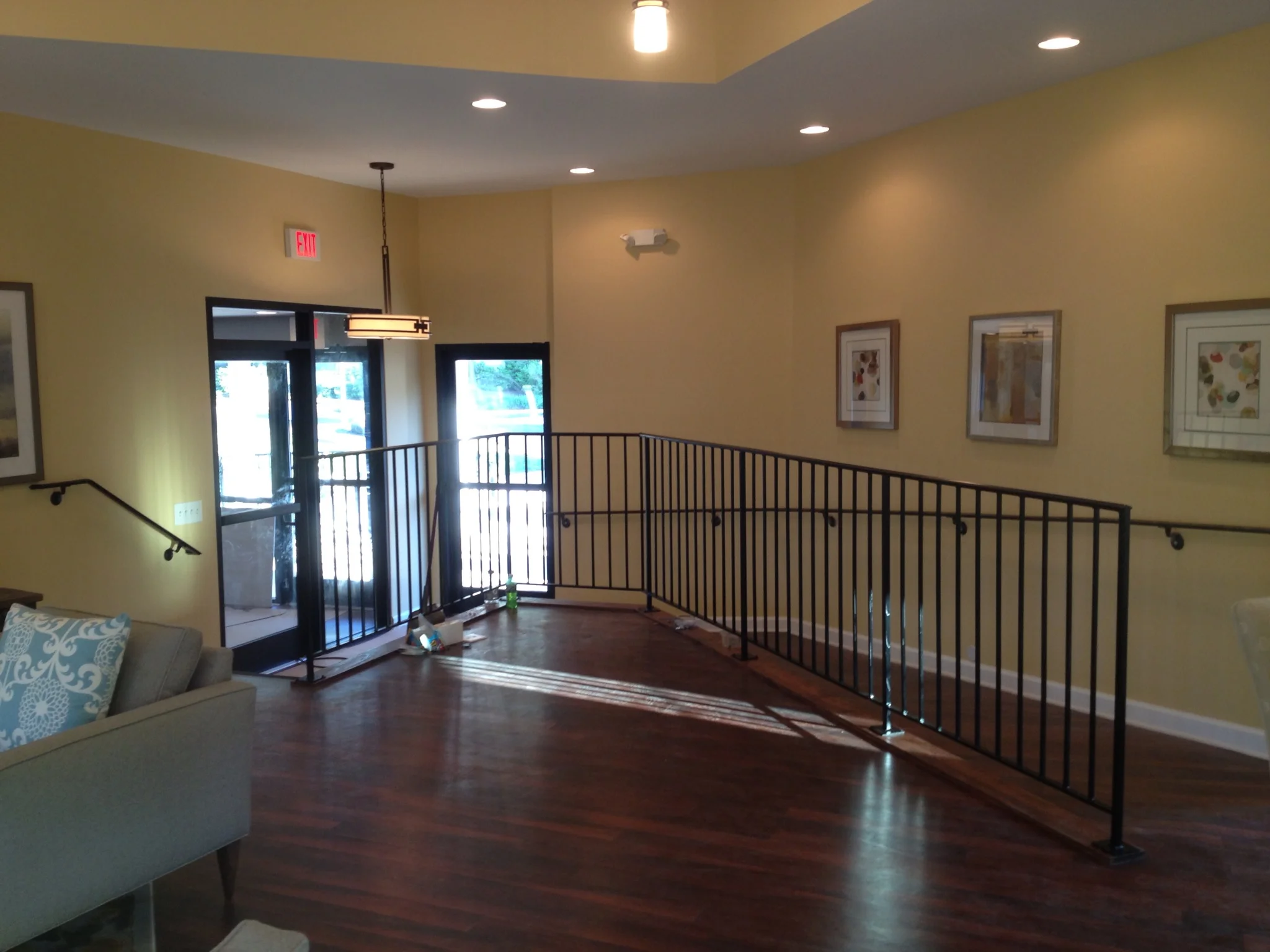 Commercial indoor railing