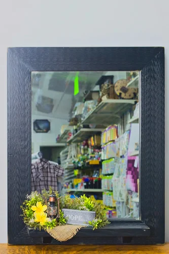 Black Mirror with Flowers & Hope