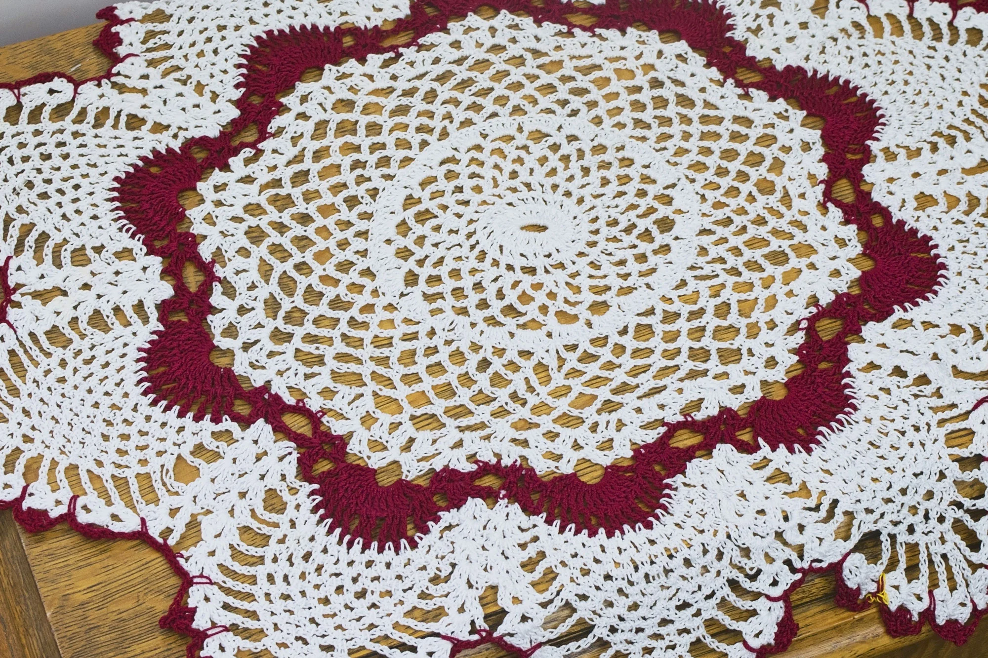 Red/White Doily