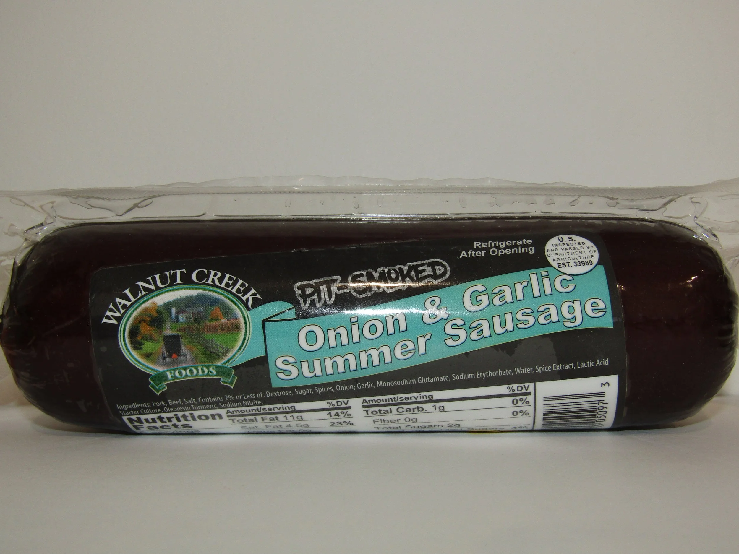 Pit Smoked Onion & Garlic Summer Sausage