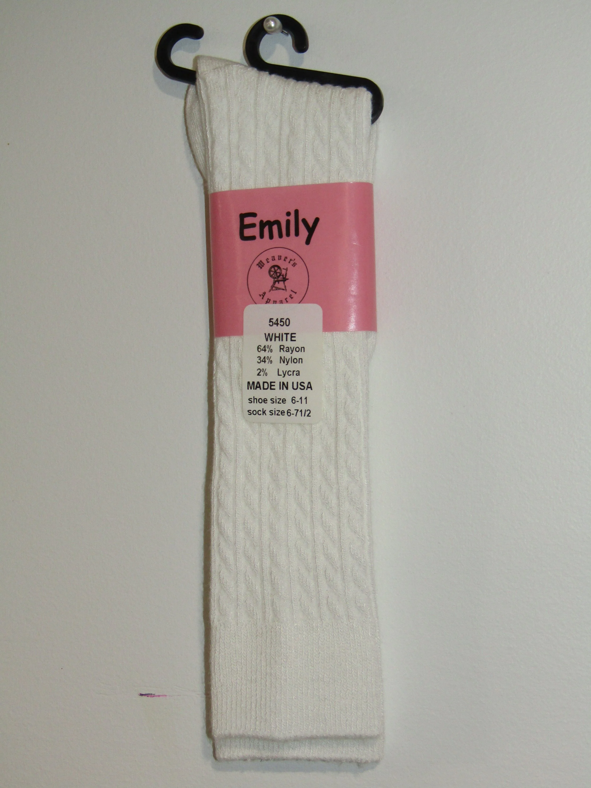 "Emily" White Sock 5450