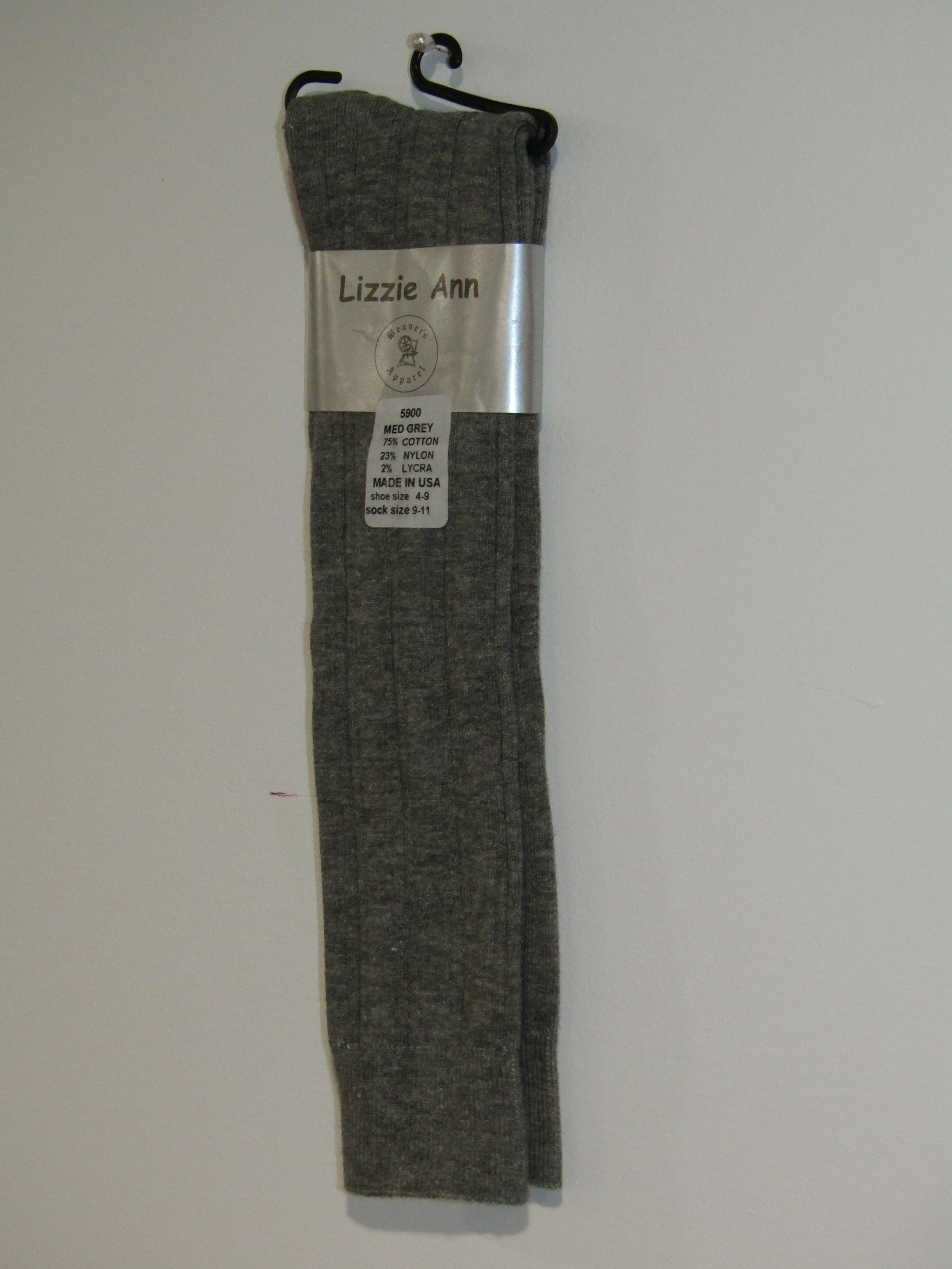 "Lizzie Ann" Medium Grey Sock 5900