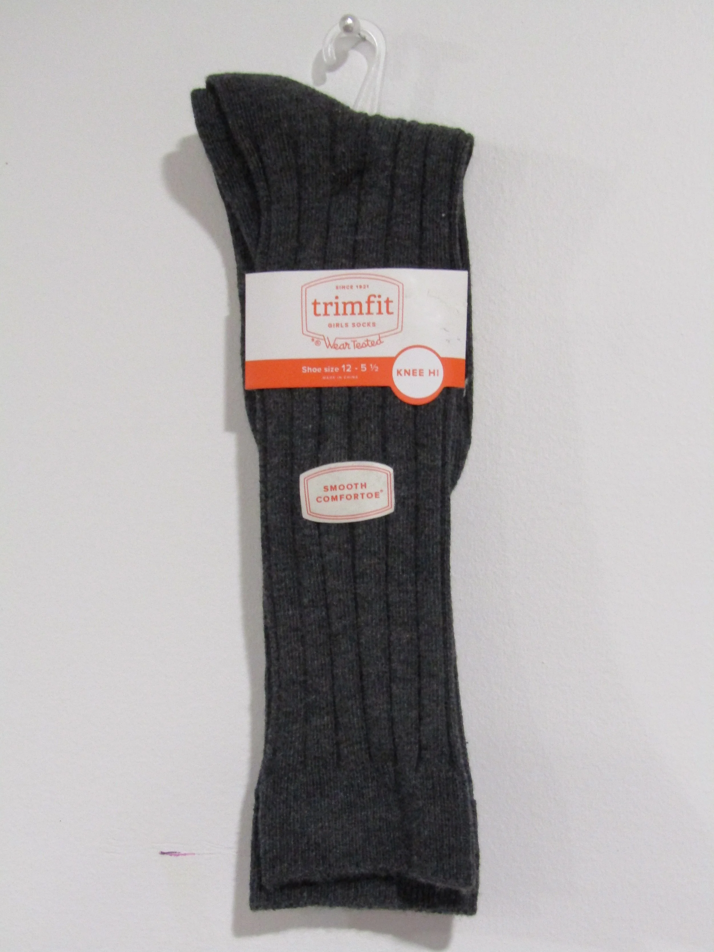 Trimfit Girls' Charcoal Knee Hi