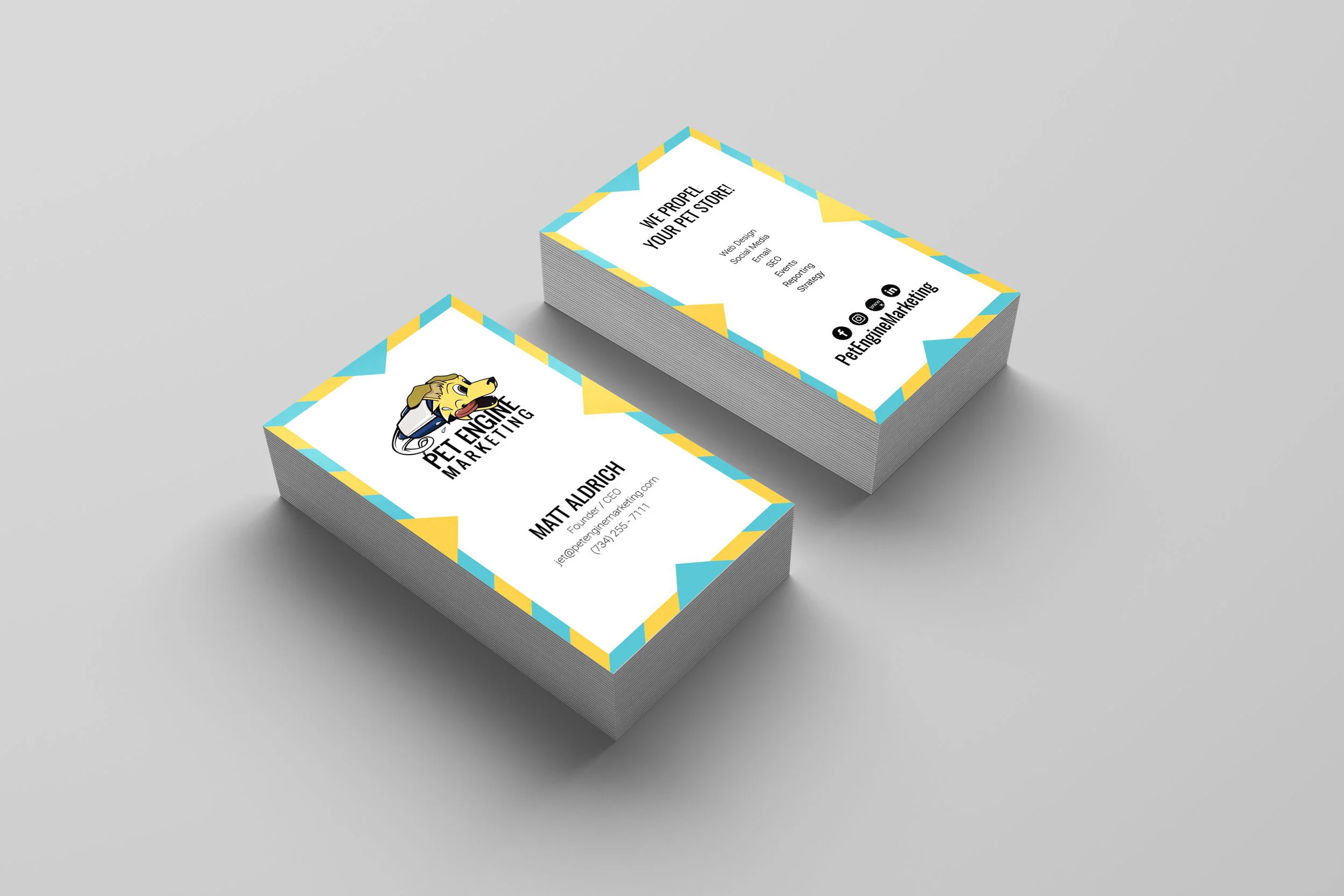 Pet Engine Marketing Business Cards
