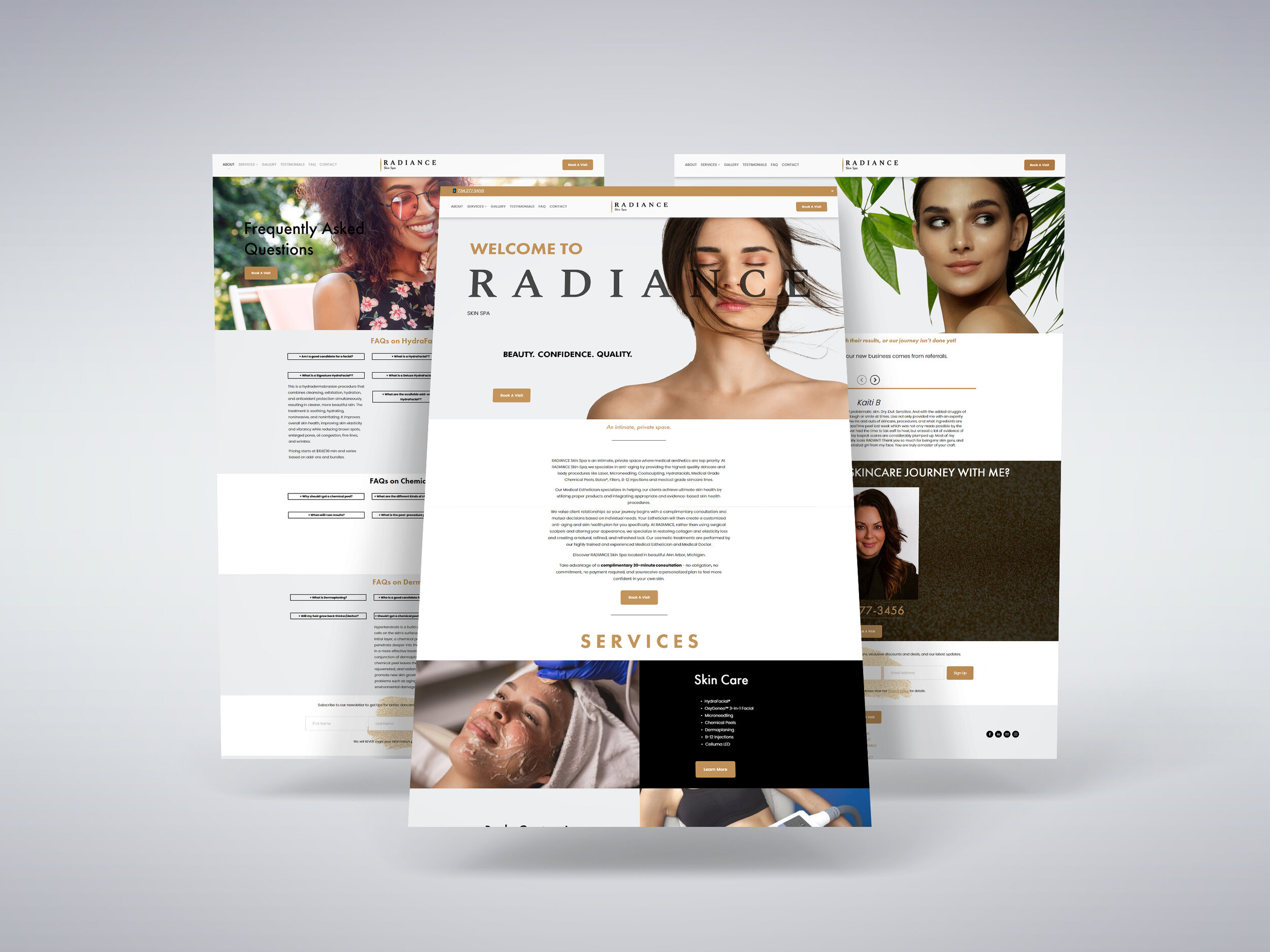 Radiance Skin Spa Website
