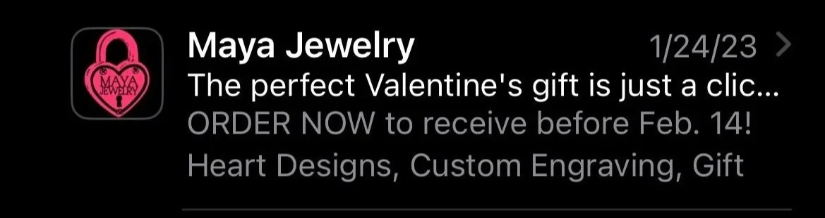 Valentine's Holiday Push