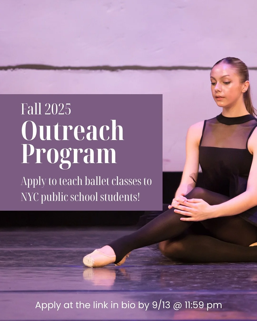 CBC&rsquo;s Outreach Program sends volunteer teachers to PS 125 and PS 175 to share ballet with elementary school students! Apply for this special opportunity at the link in bio